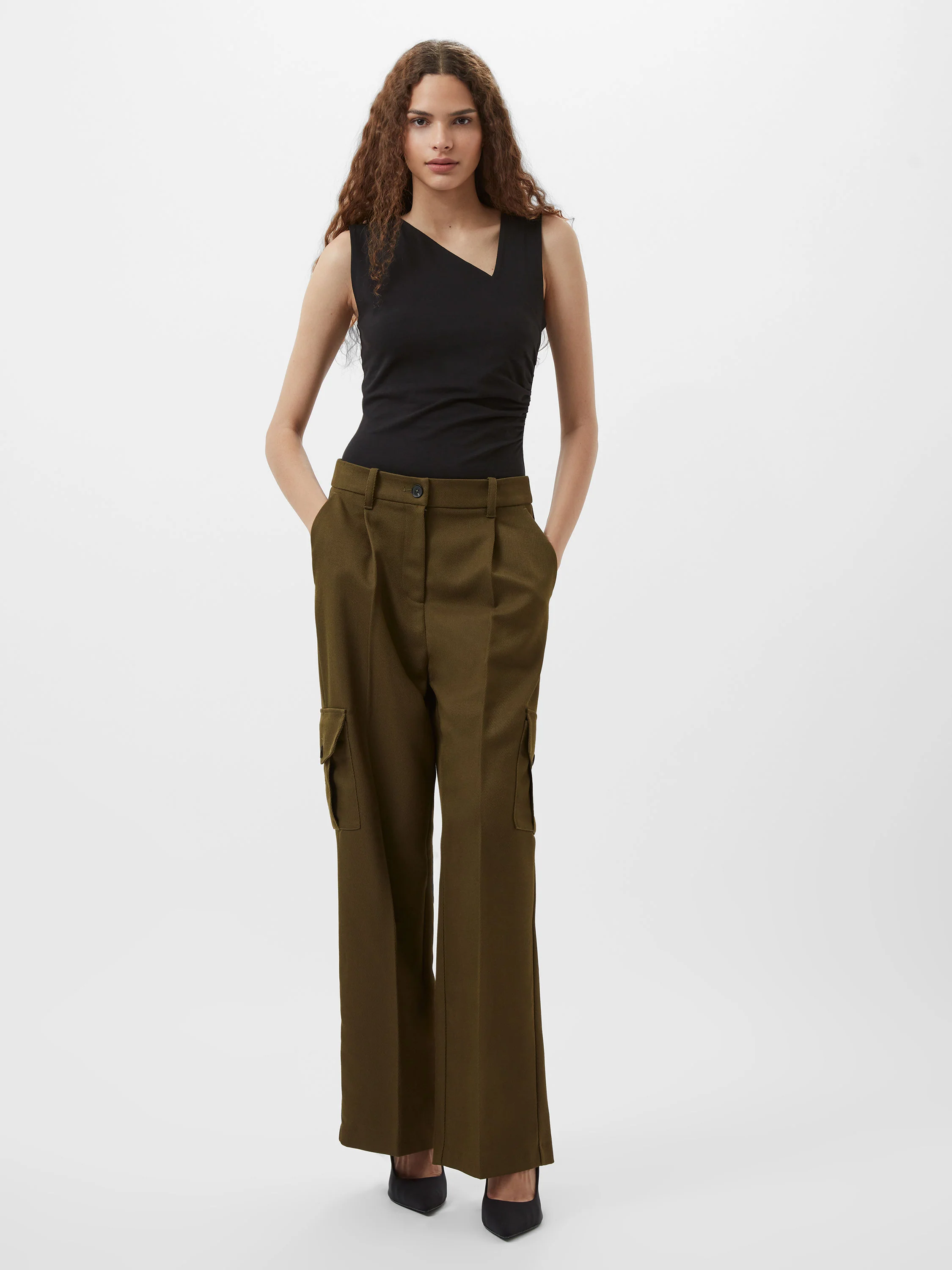 Rallie Gathered Asymmetric Bodysuit - Image 3