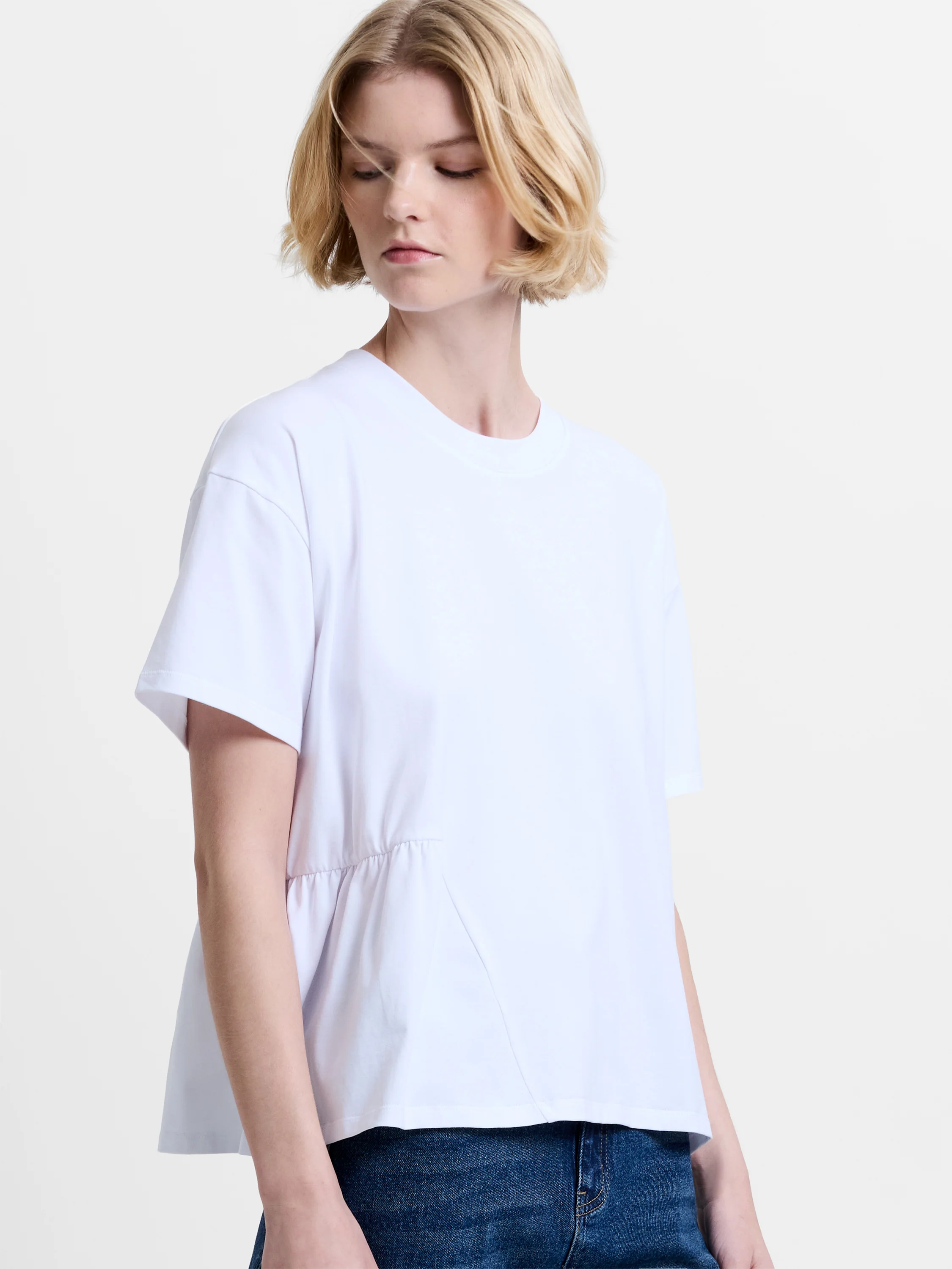 Rallie Asymmetric Peplum T-Shirt