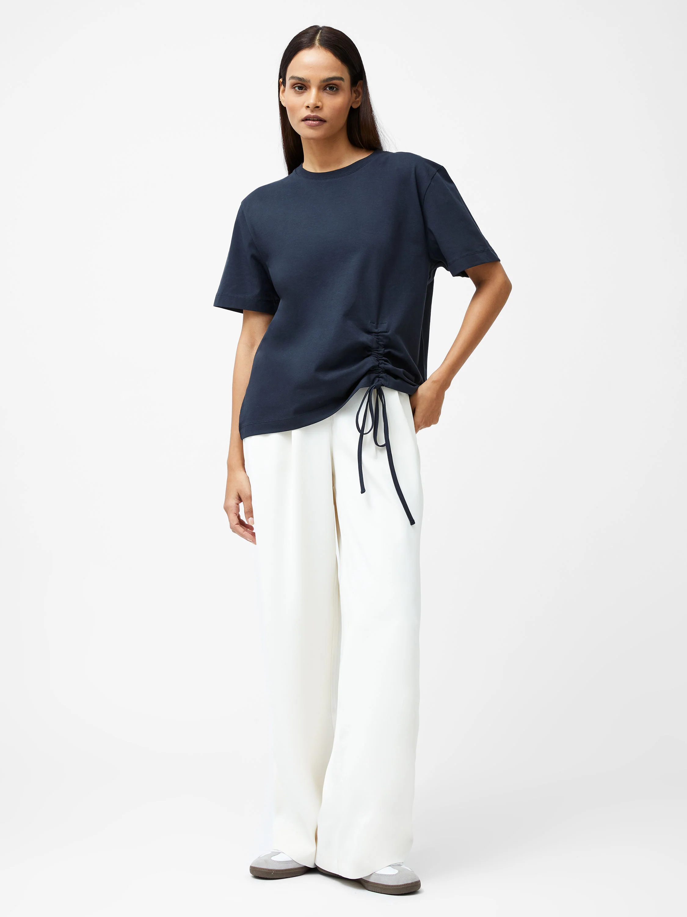 Rallie Cotton Rouched T-Shirt - Image 3