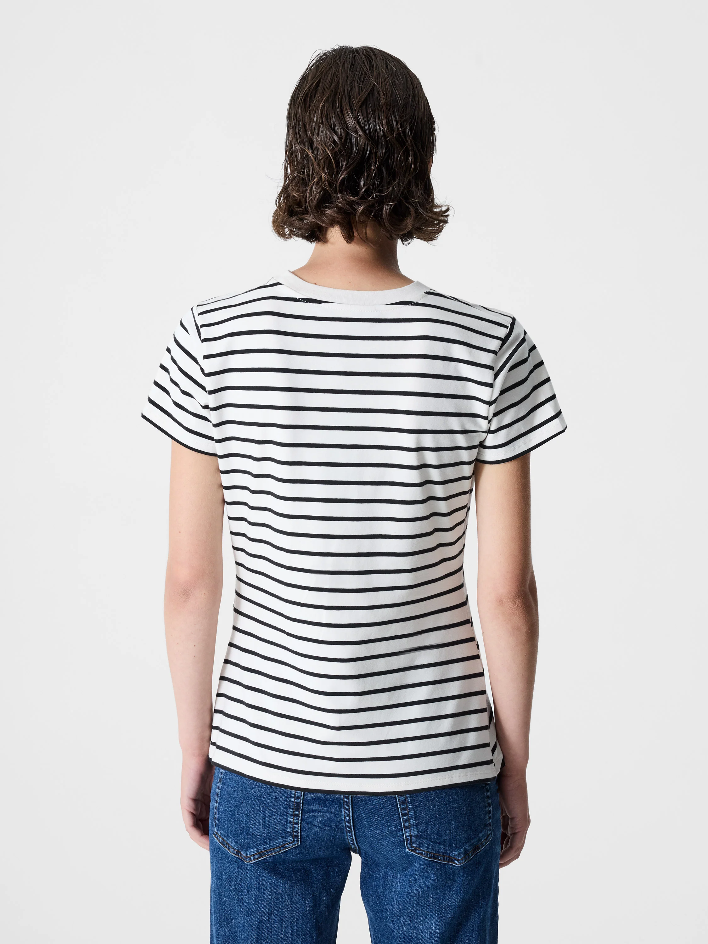Evie Ruched Side Stripe T-Shirt - Image 4