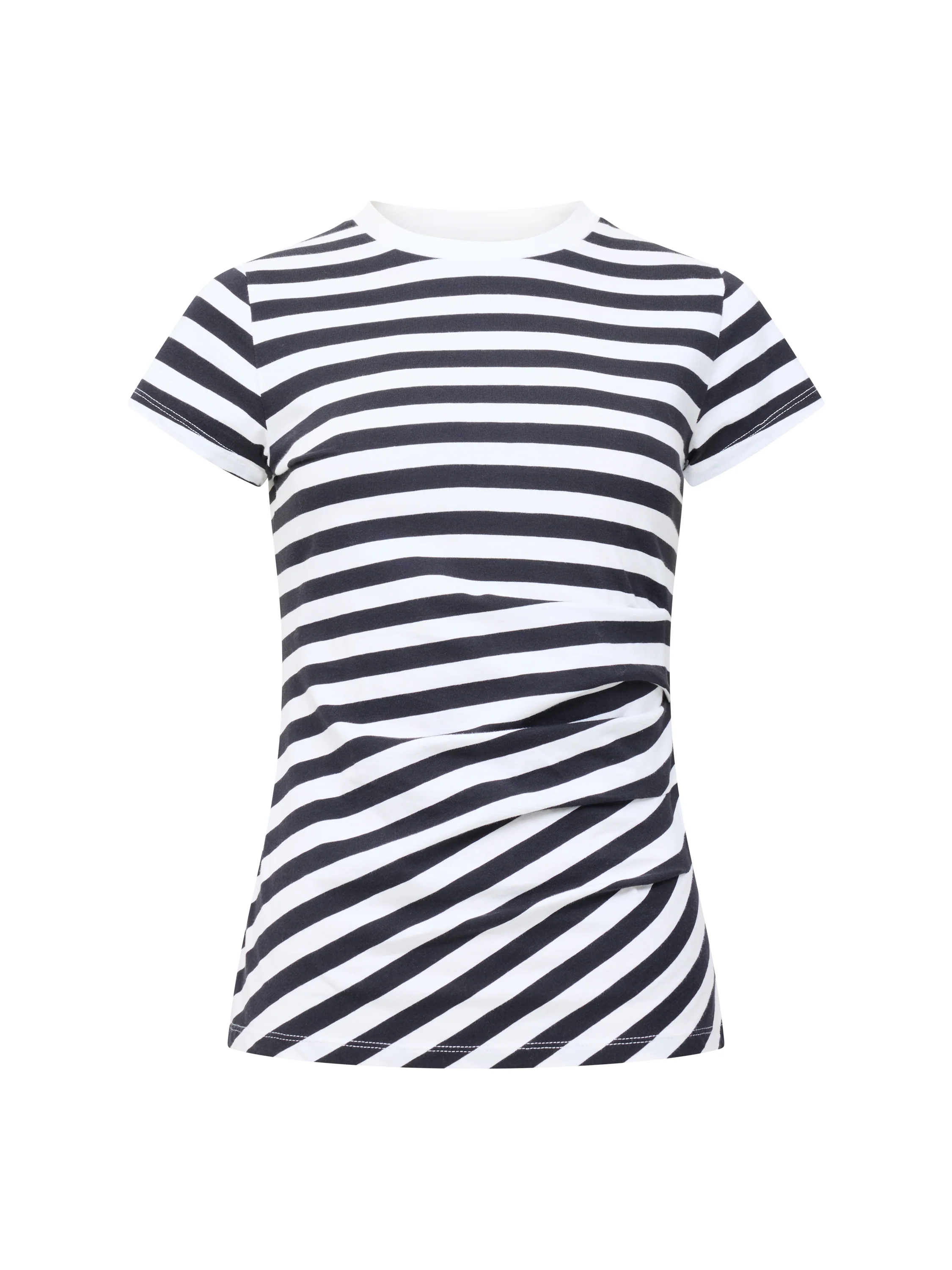Evie Ruched Side Stripe T-Shirt - Image 5