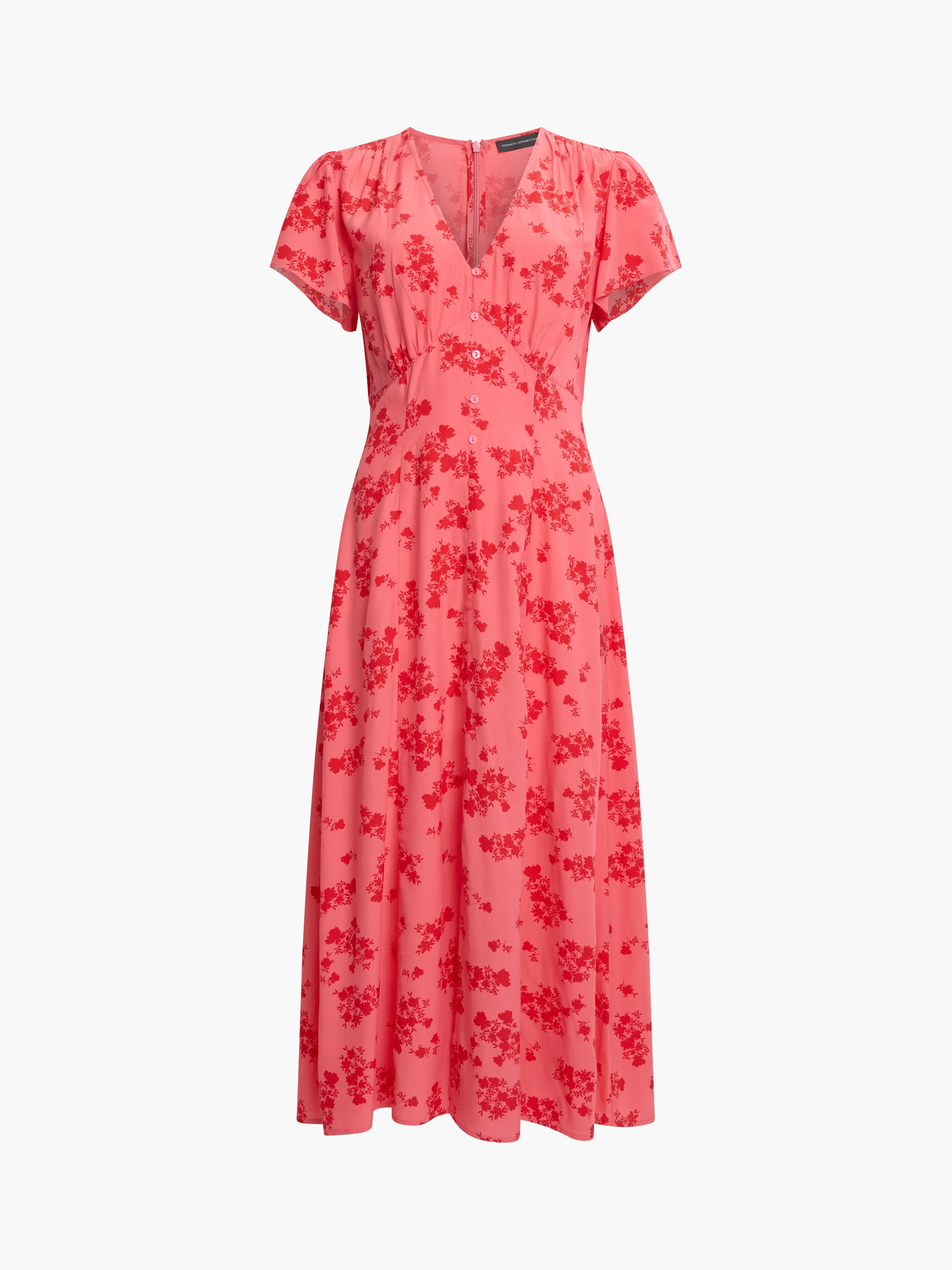 Raquel Eco Flutter Sleeve V-Neck Midi Dress - Image 7