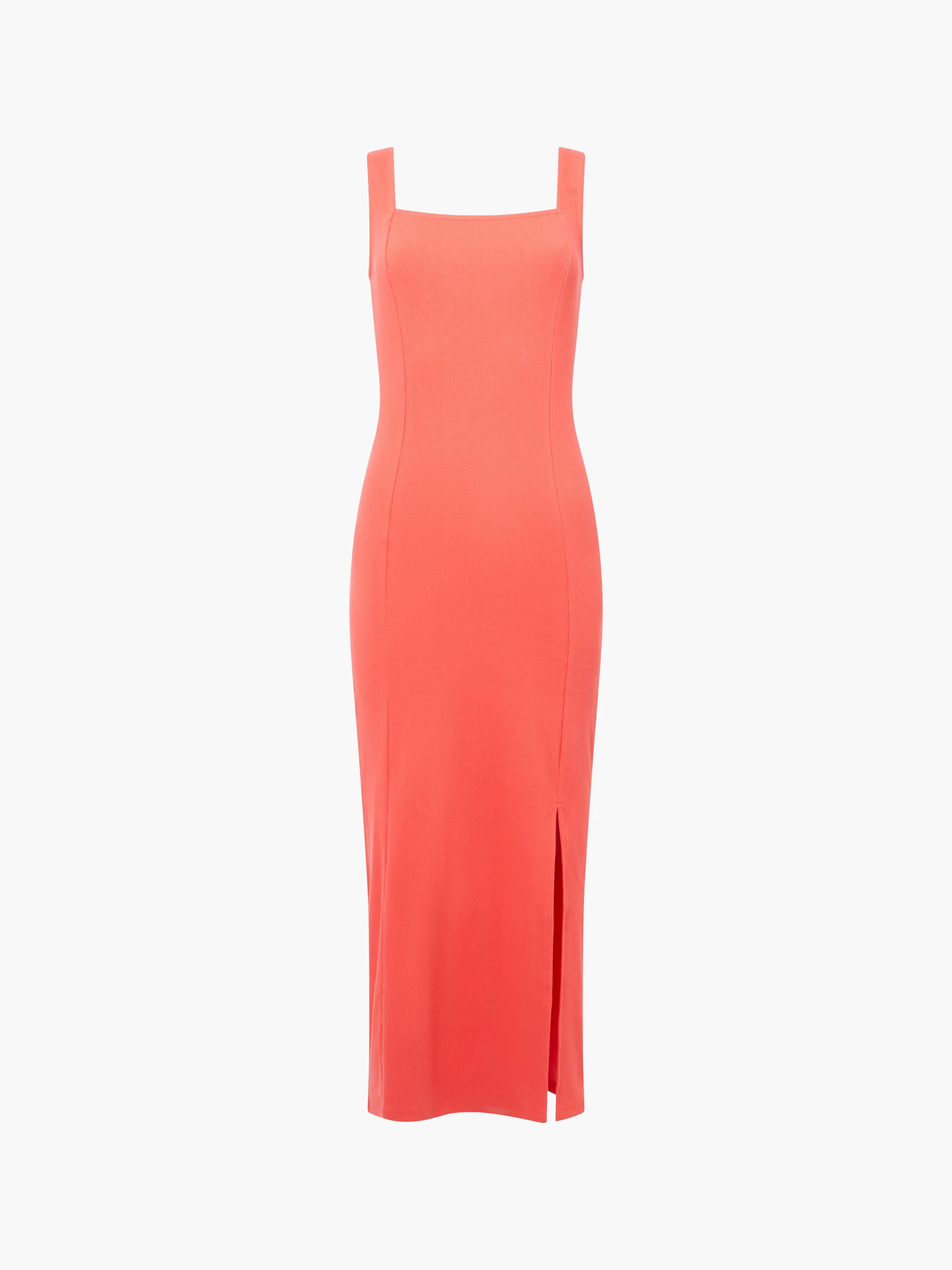 Rassia Rib Square Neck Midi Dress - Image 5