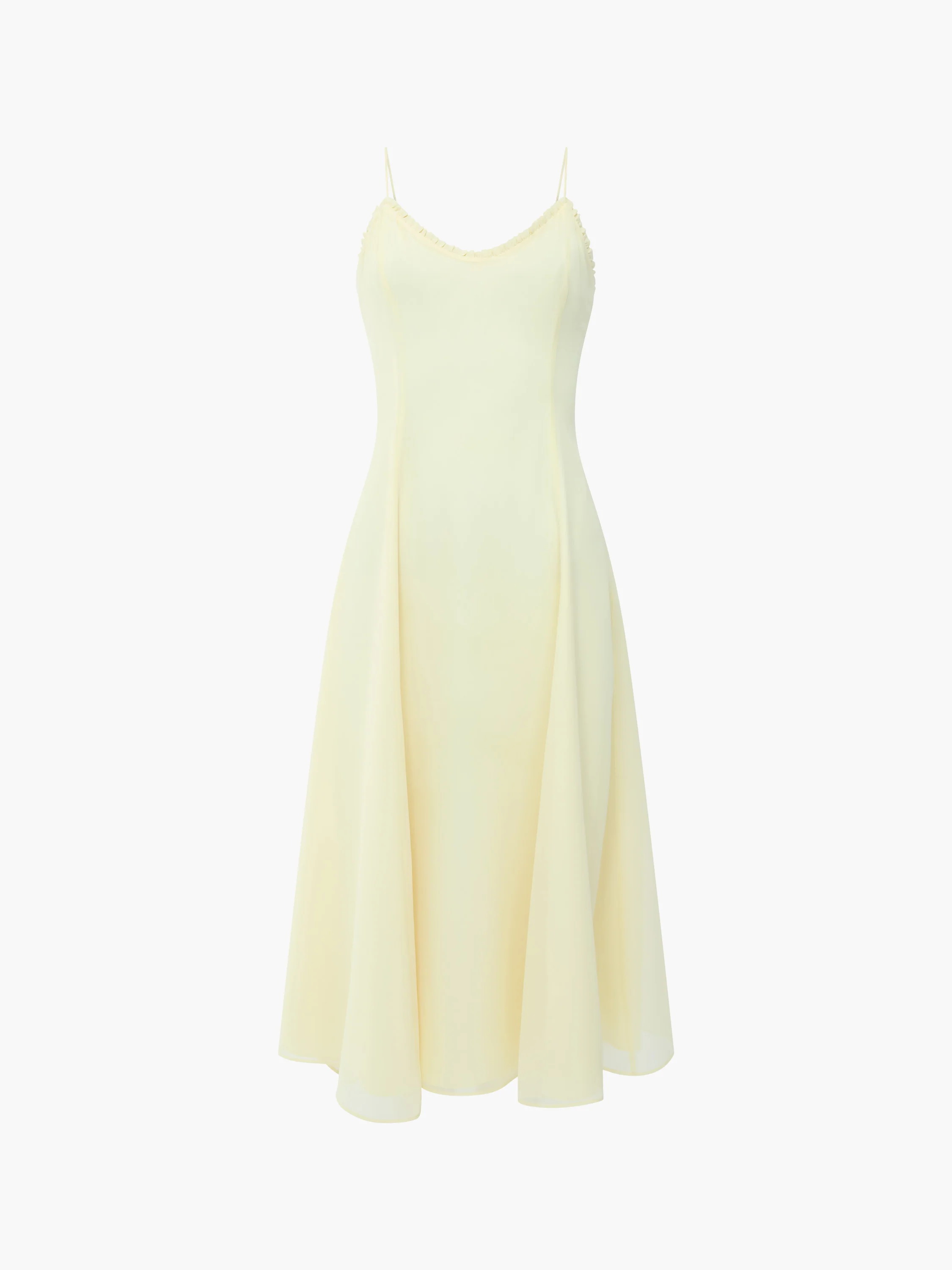 Raya Chiffon Ruffle Neck Midi Dress - Image 7
