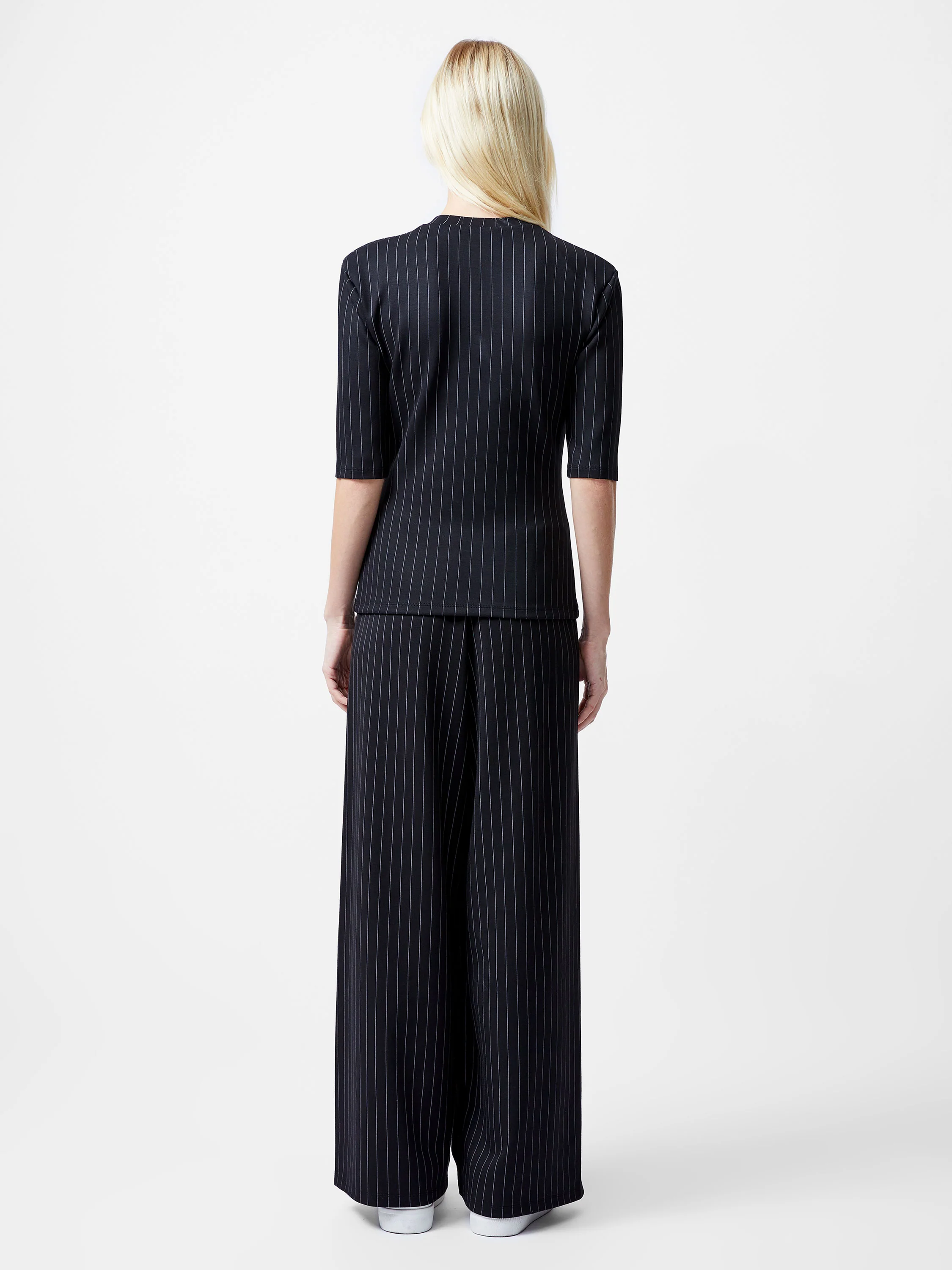 Regina Jersey Pinstripe Shoulder Pad T-Shirt - Image 5