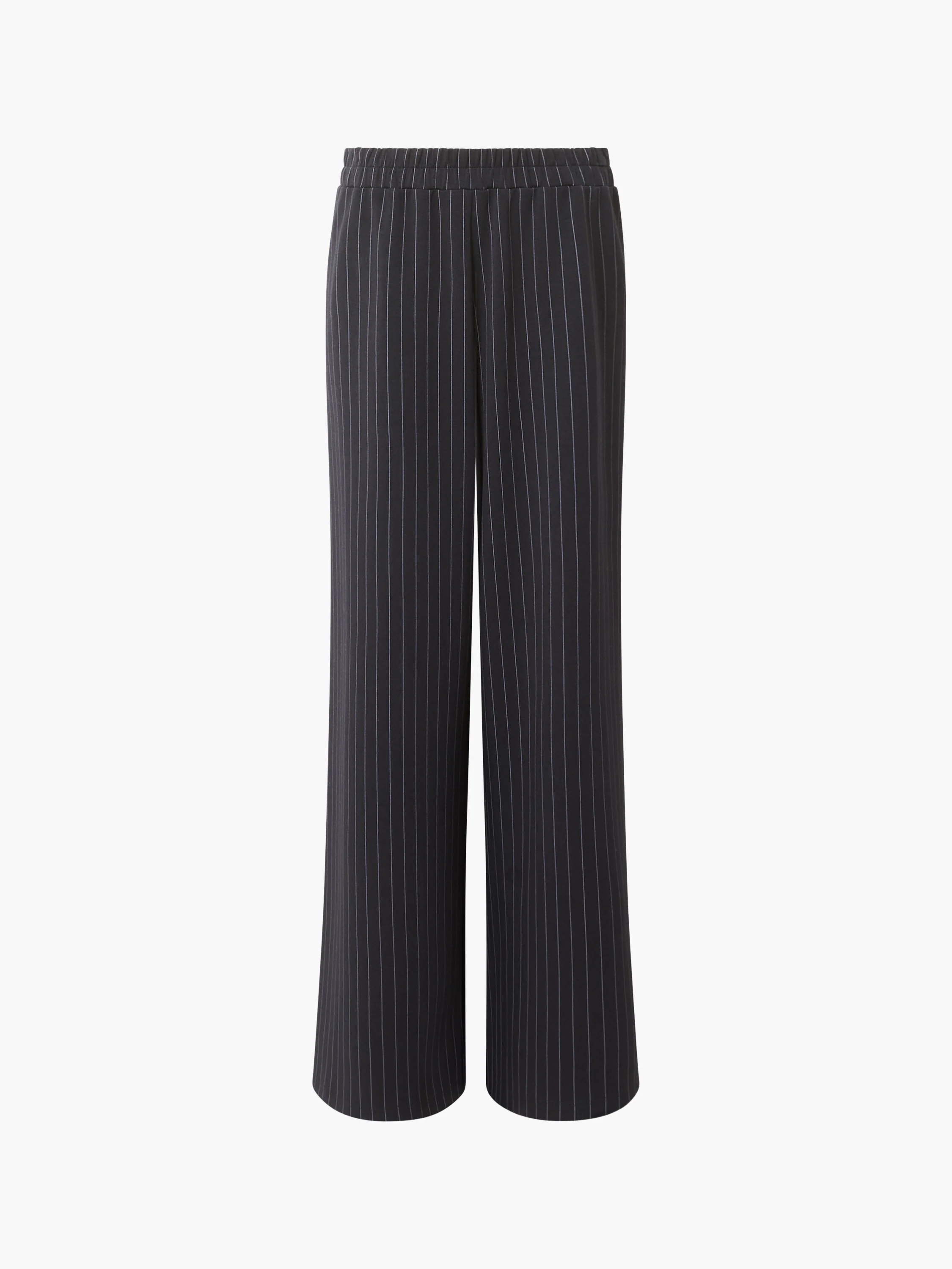 Regina Jersey Pinstripe Wide Leg Trousers - Image 5