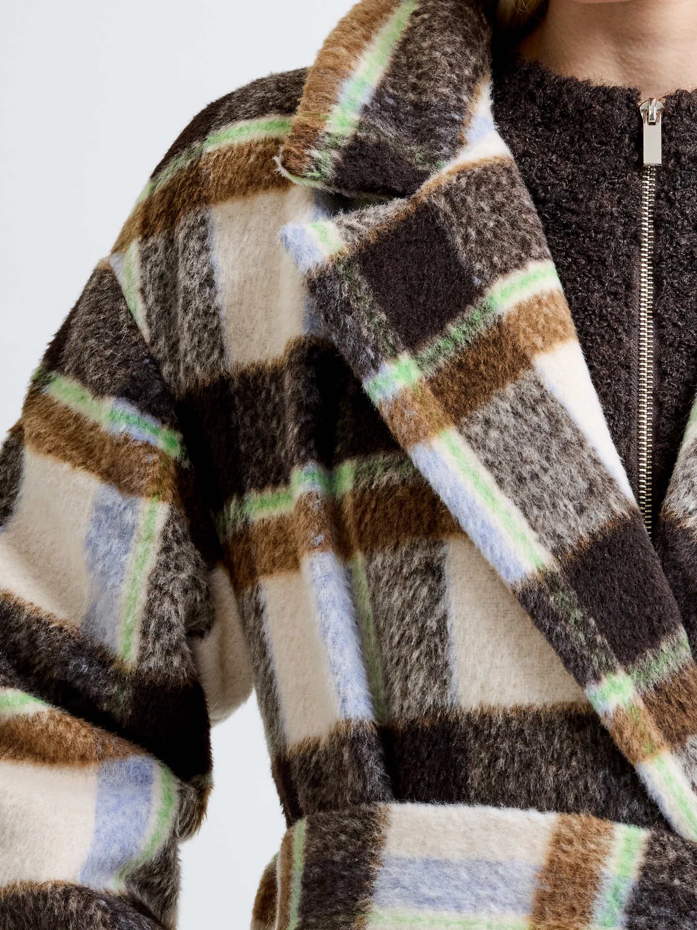 Remi Check Belted Coat - Image 6