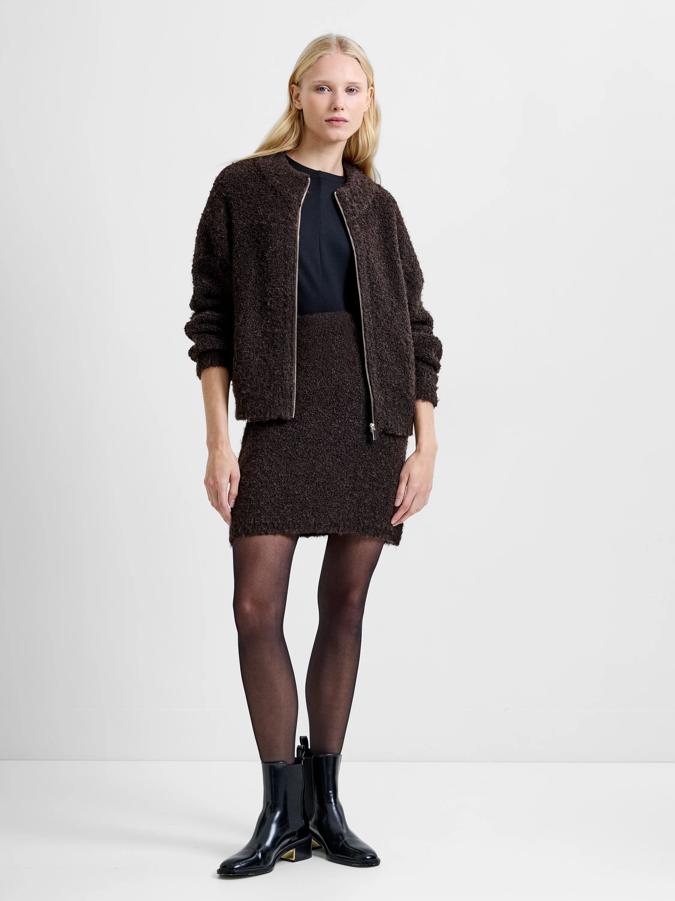 Renee Boucle High Waisted Mini Skirt - Image 2