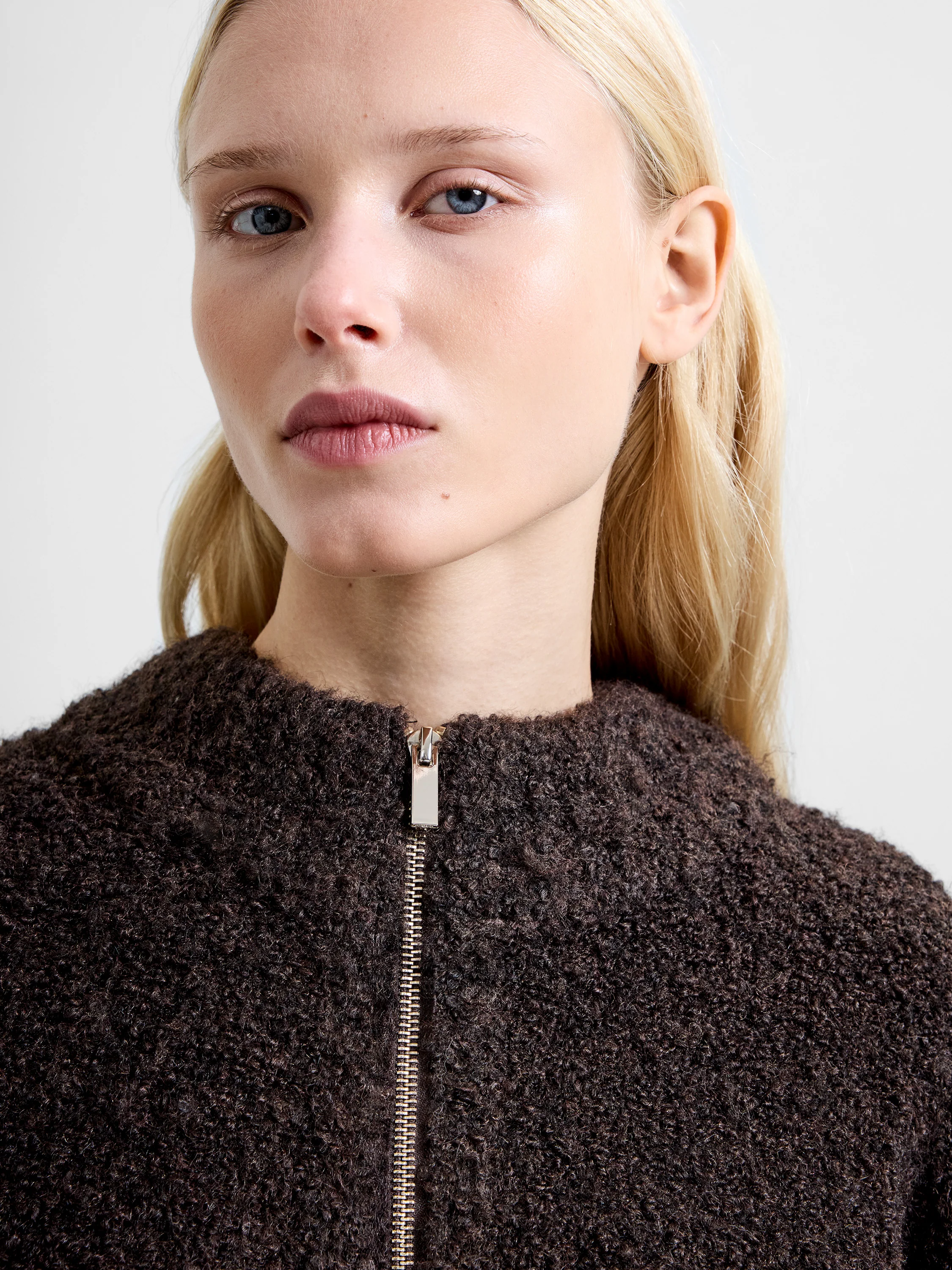 Renee Boucle Zip Through Cardigan - Image 4