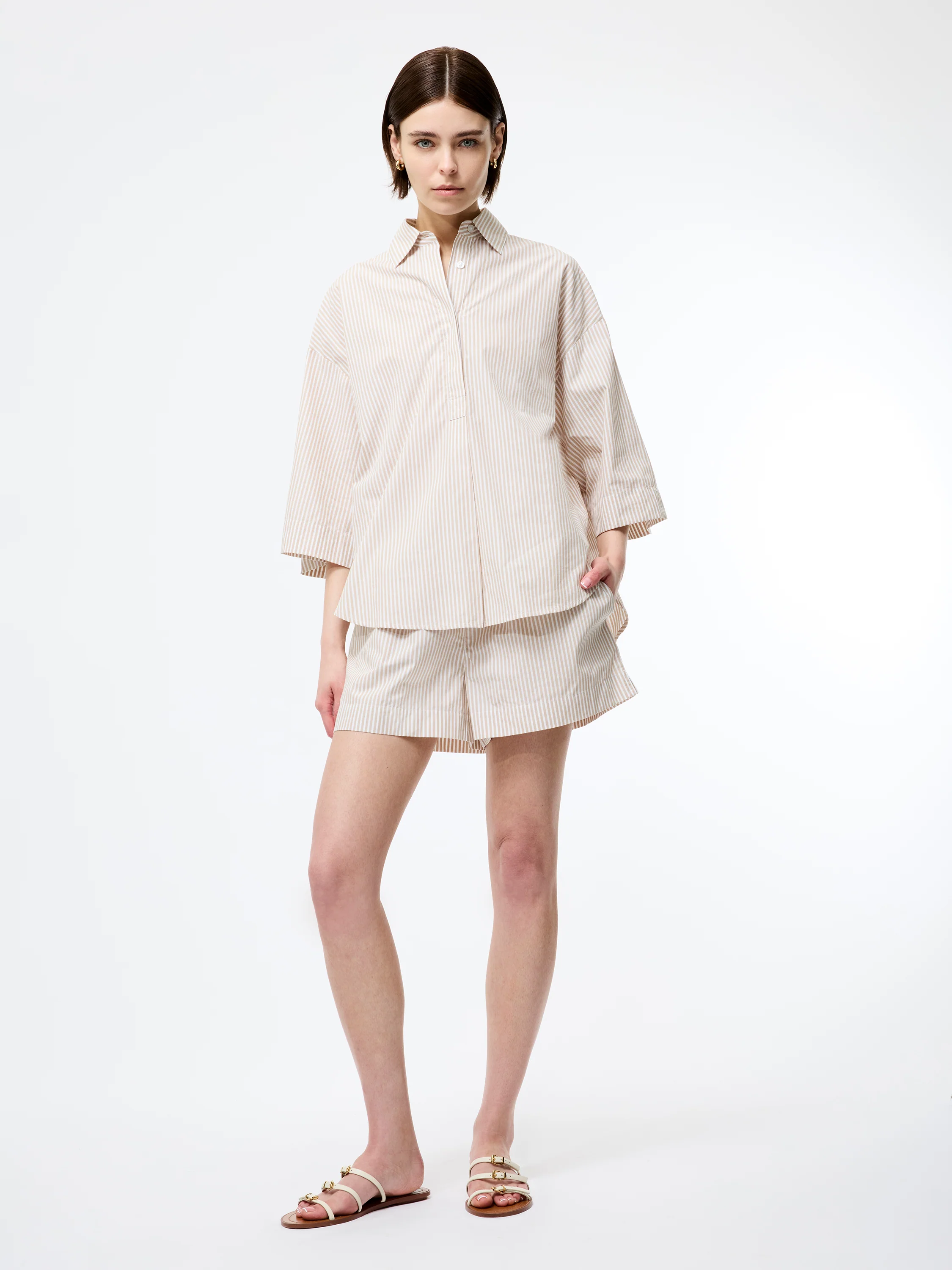 Rhodes Poplin Stripe Popover Shirt - Image 3