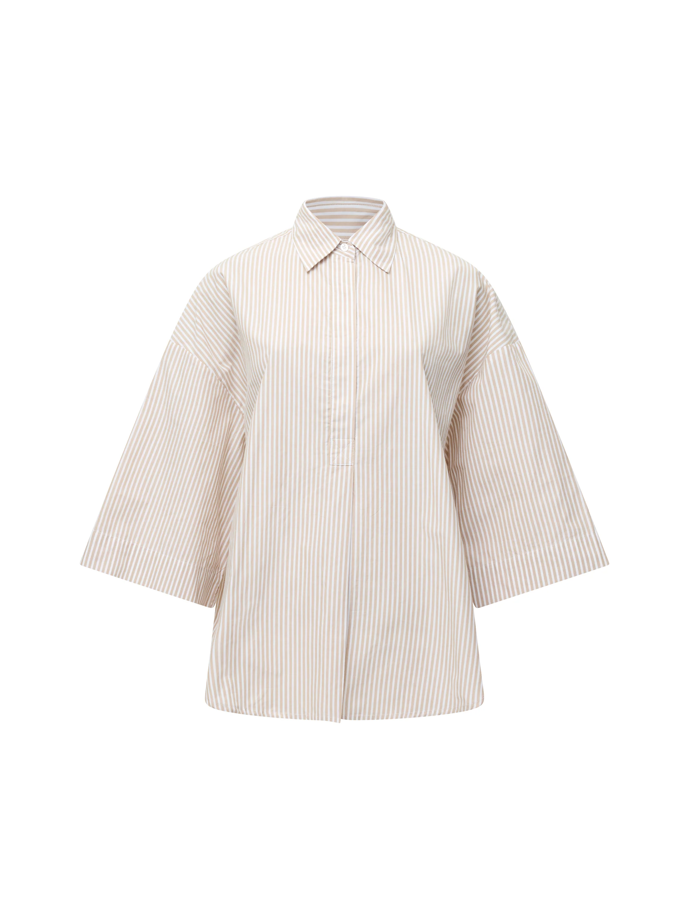 Rhodes Poplin Stripe Popover Shirt - Image 7