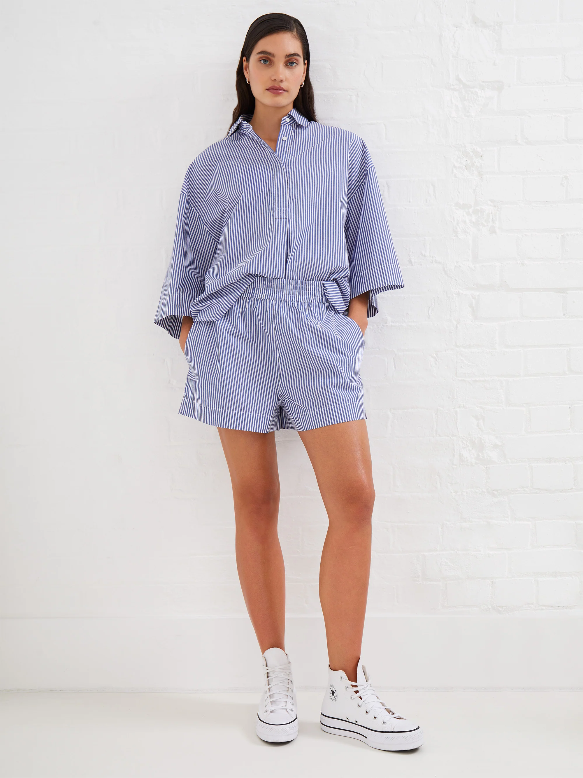 Rhodes Poplin Stripe Pull-On Shorts - Image 3