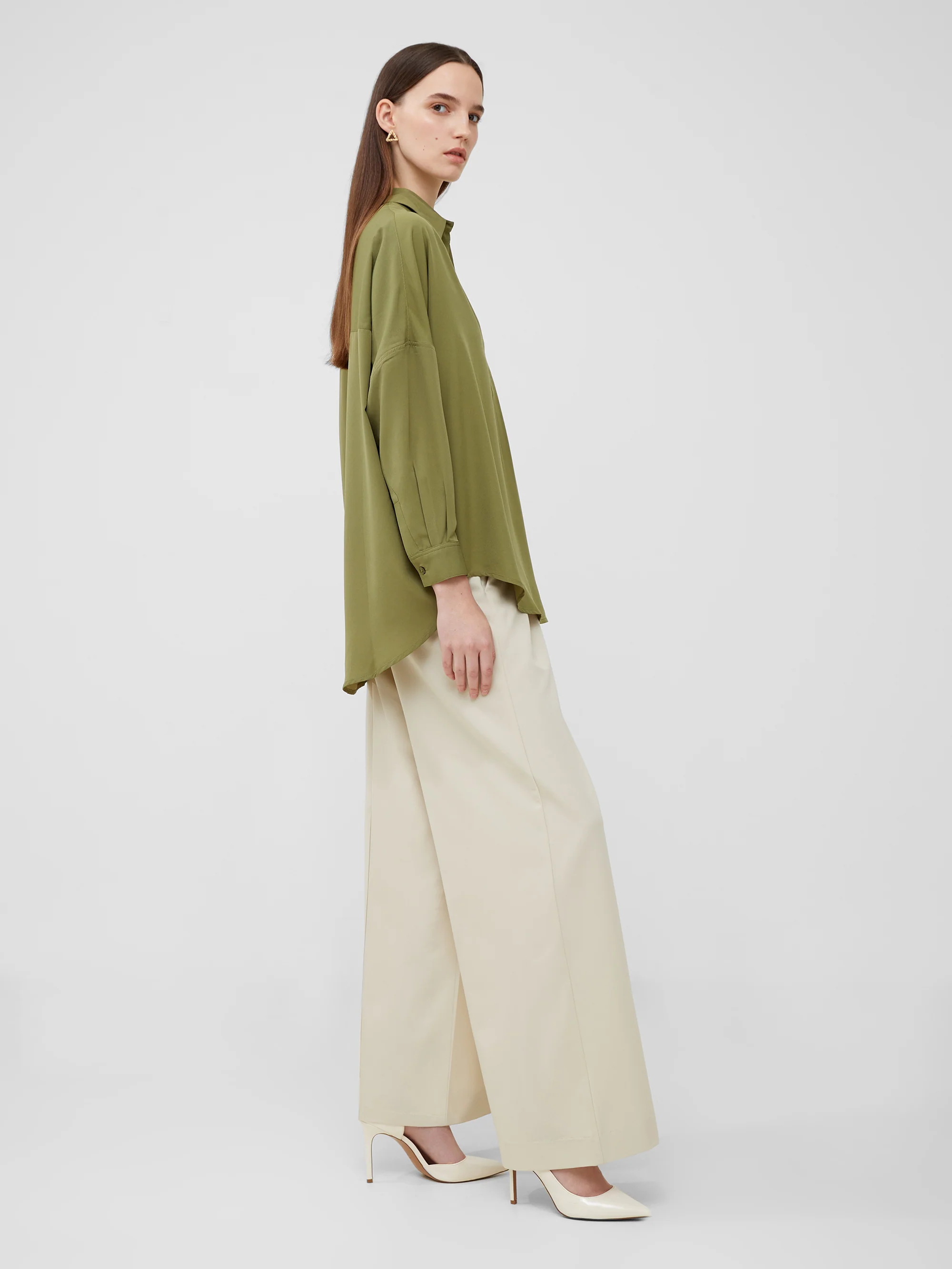 Rhodes Recycled Crepe Popover Shirt - Image 3