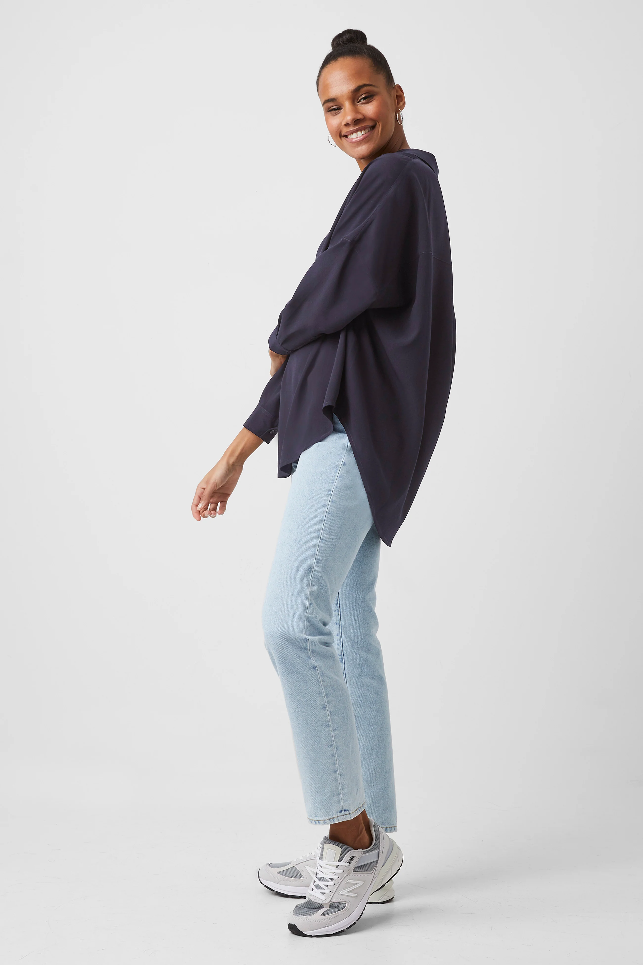 Rhodes Recycled Crepe Popover Shirt - Image 2
