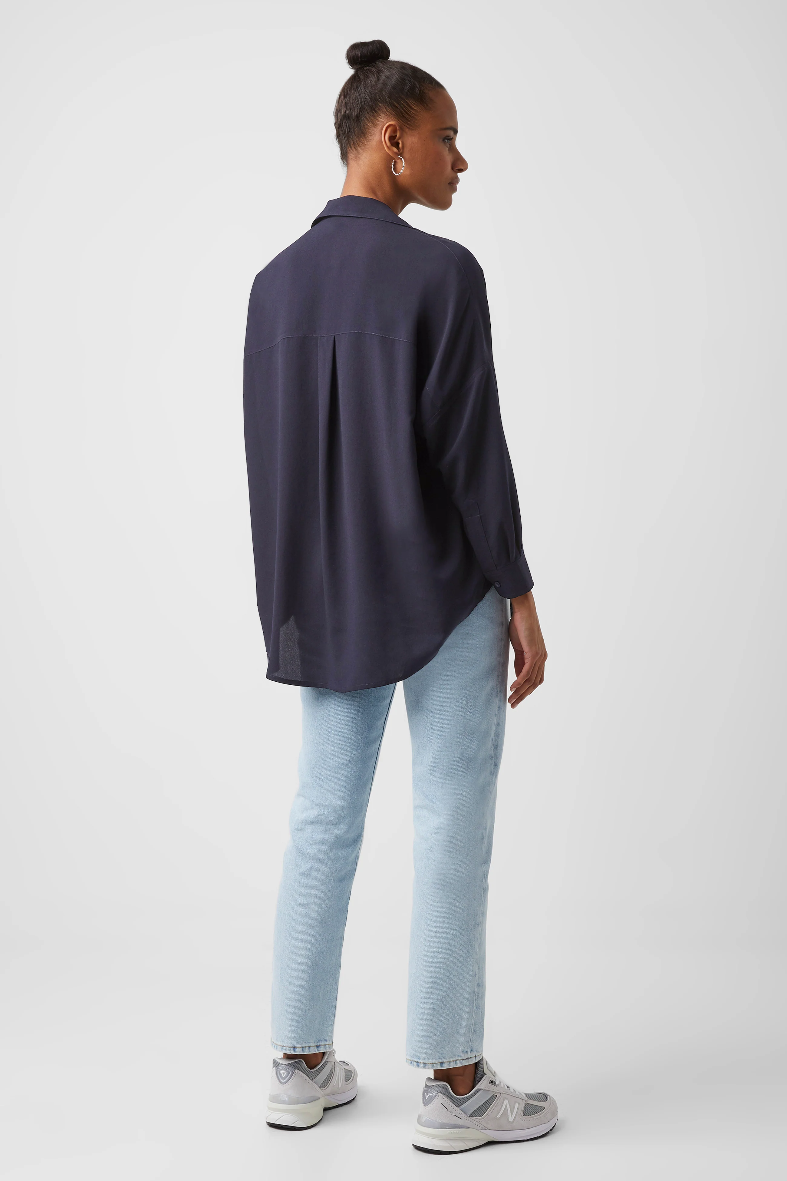 Rhodes Recycled Crepe Popover Shirt - Image 4