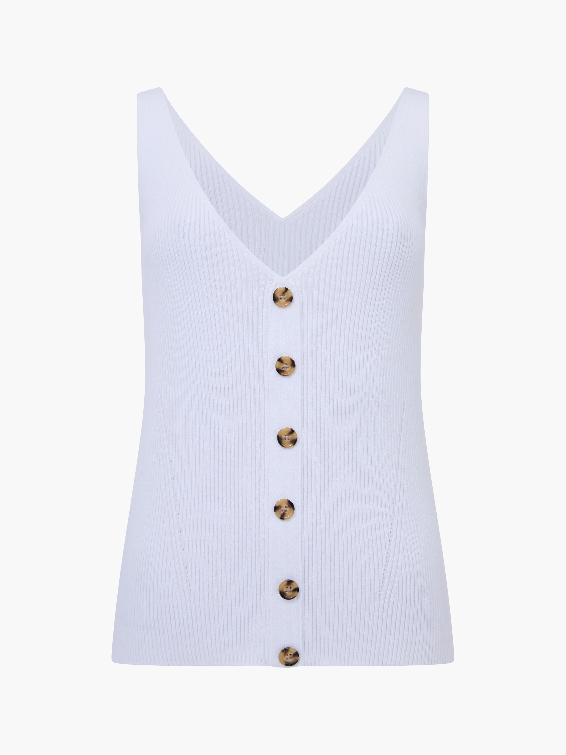 Ribbed Button Vest - Image 2