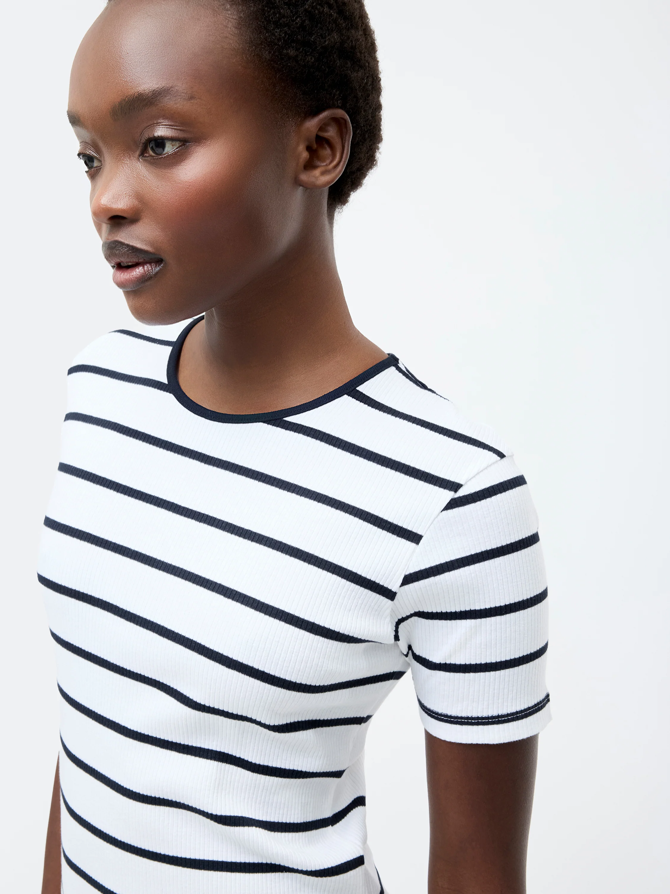 Ribbed Striped Midi Dress - Image 4