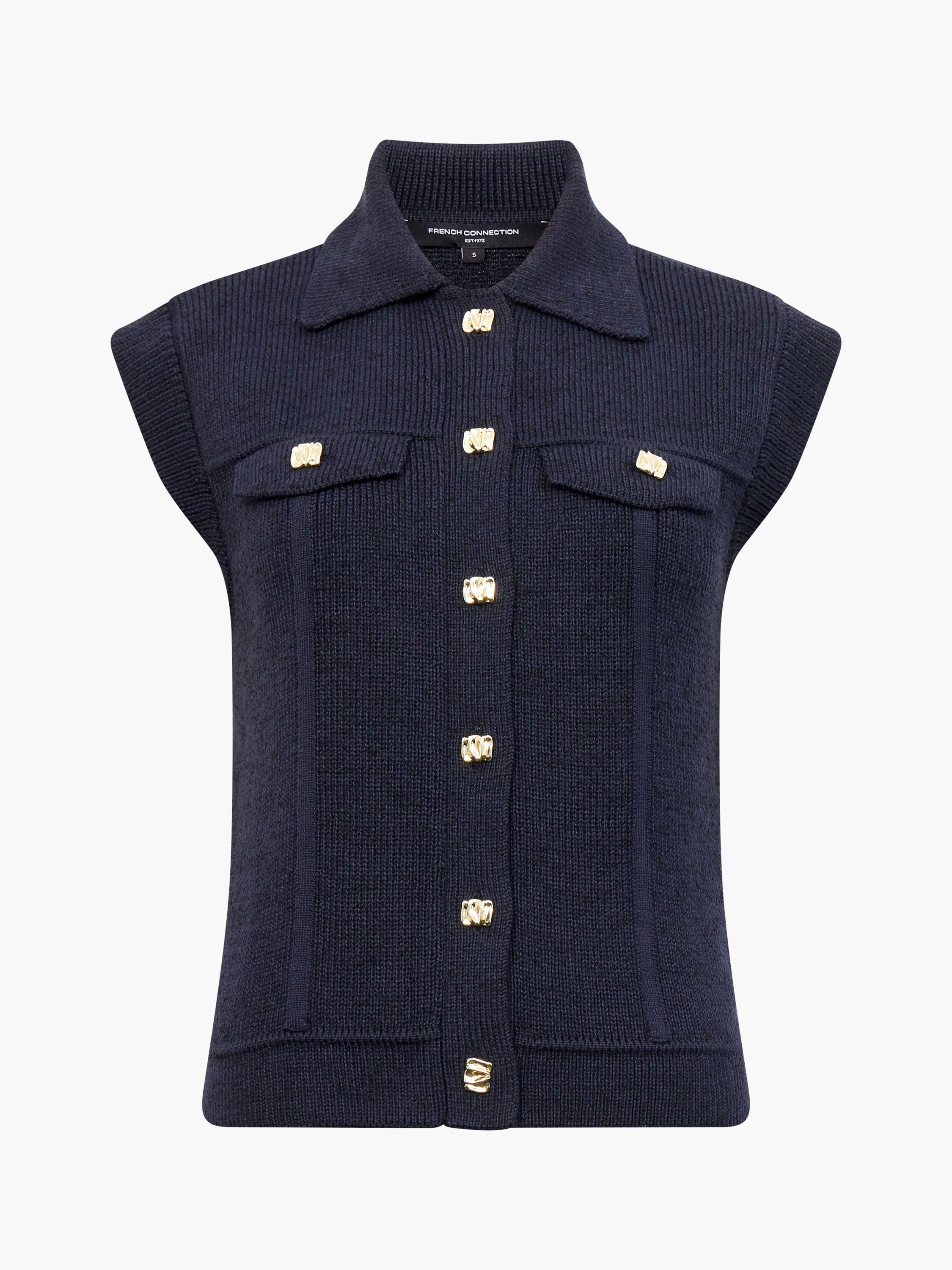 Roland Knit Collared Gilet - Image 6