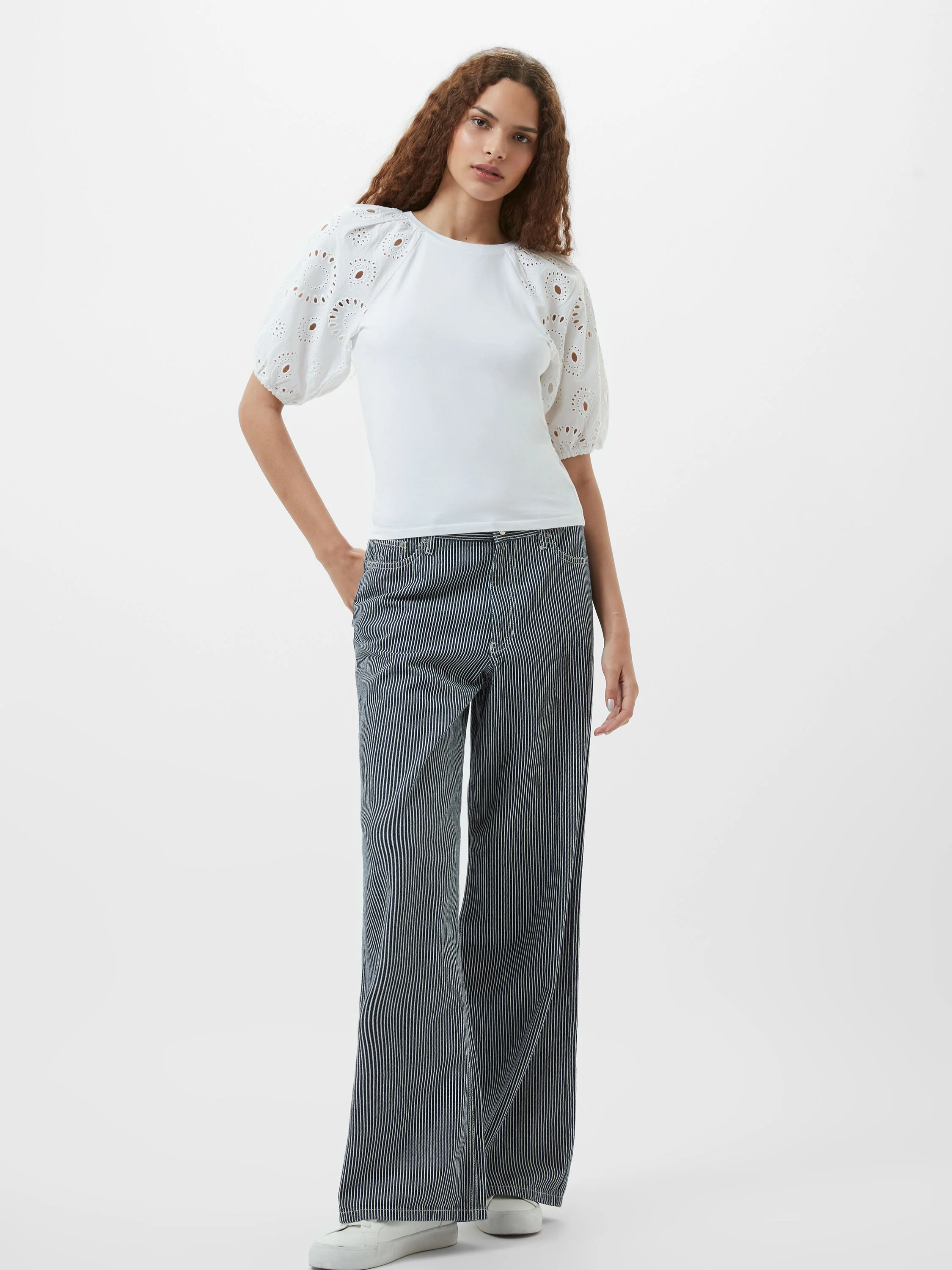 Rosana Anglaise Puff Sleeve Top - Image 3