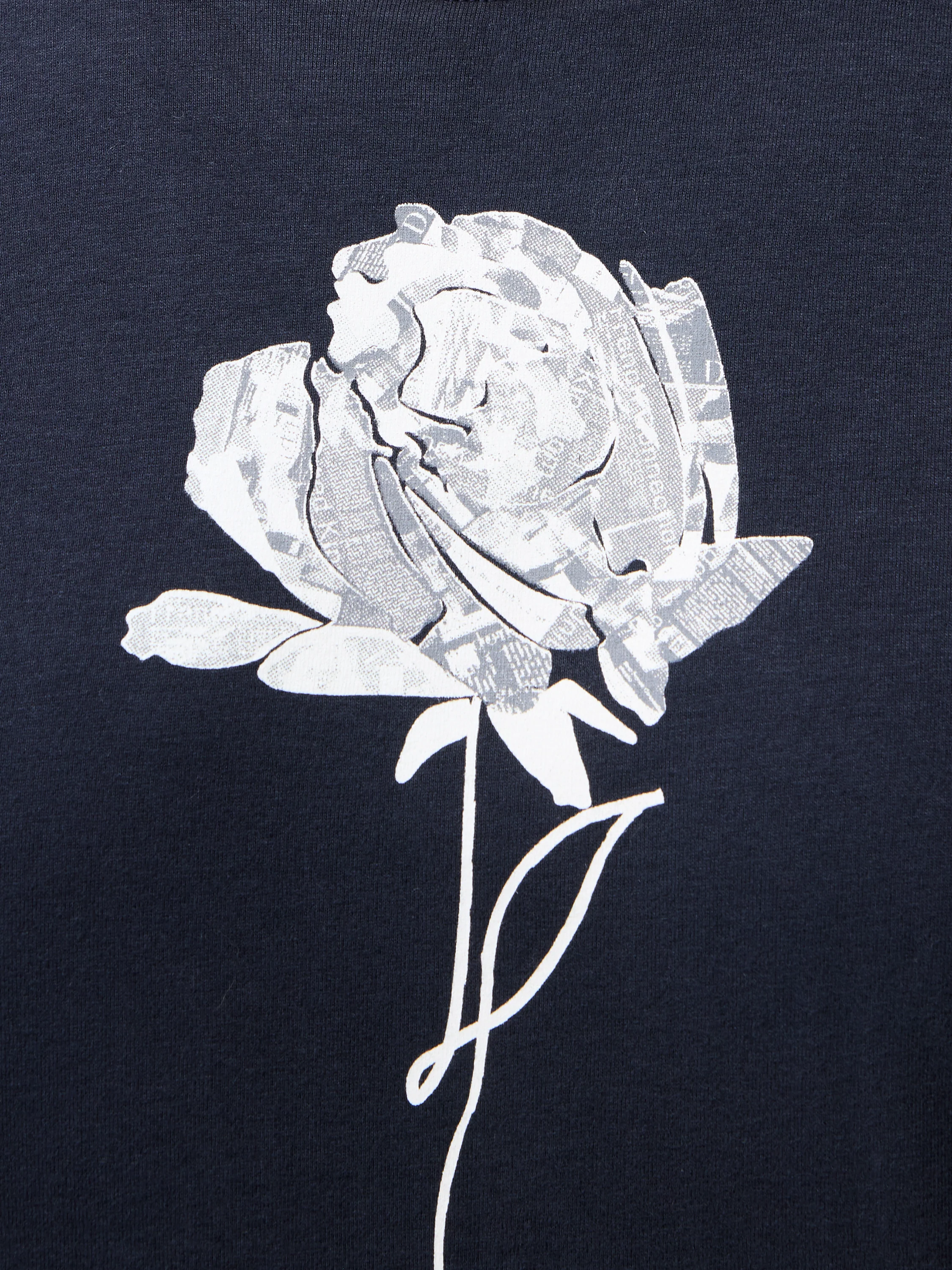 Rose Print Graphic T-Shirt - Image 3