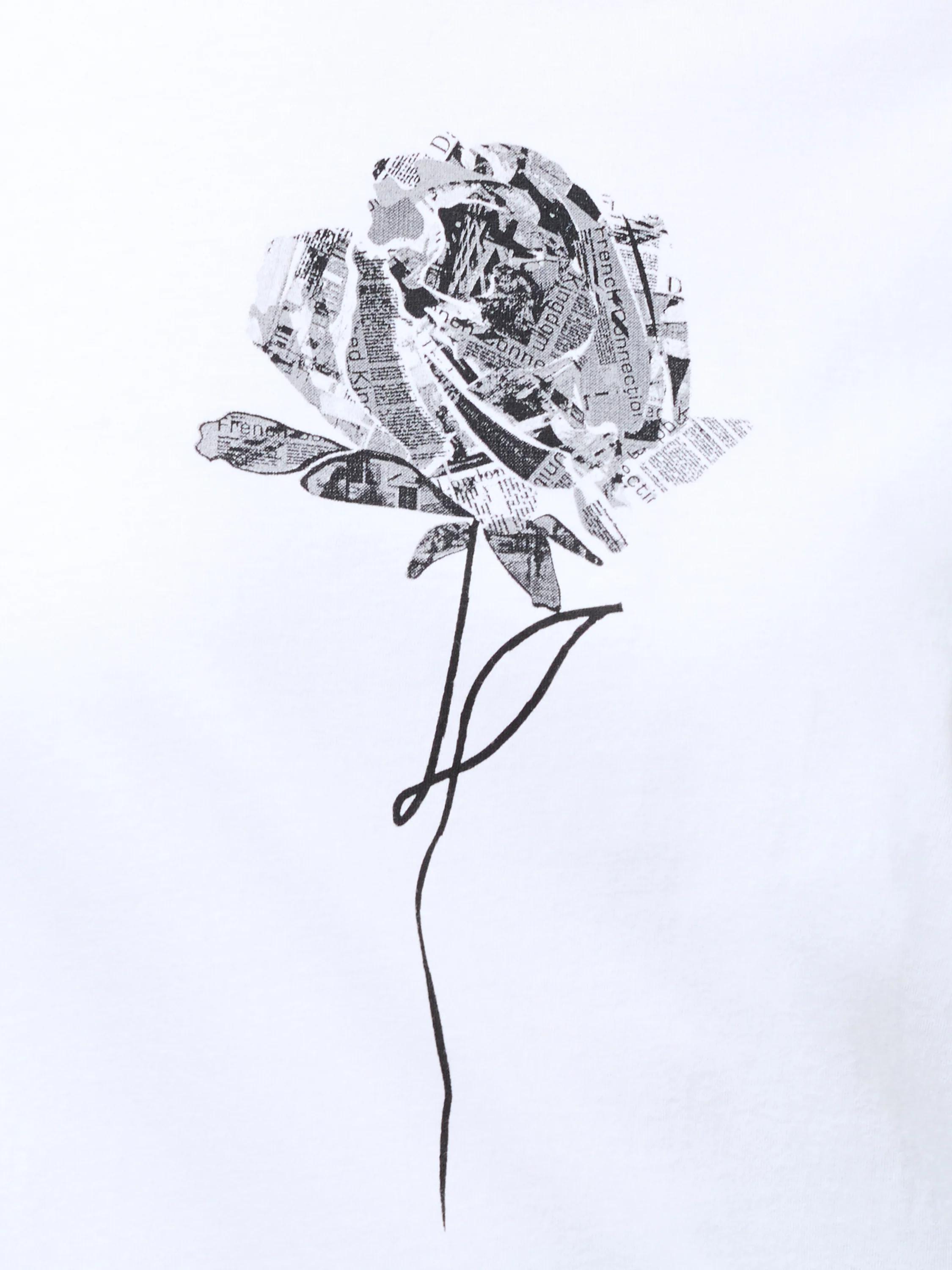 Rose Print Graphic T-Shirt - Image 3