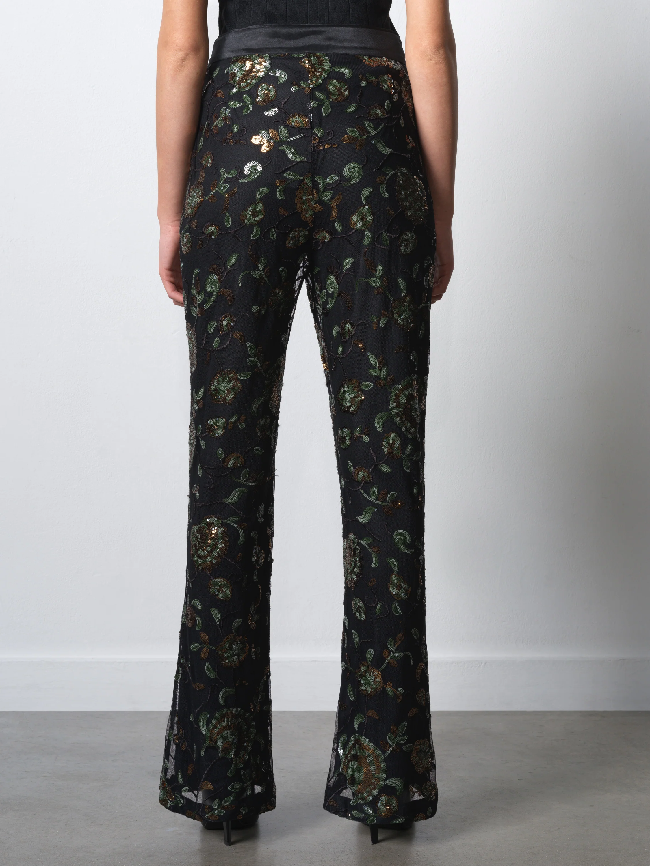 Roshene Sequin Flare Trousers - Image 6
