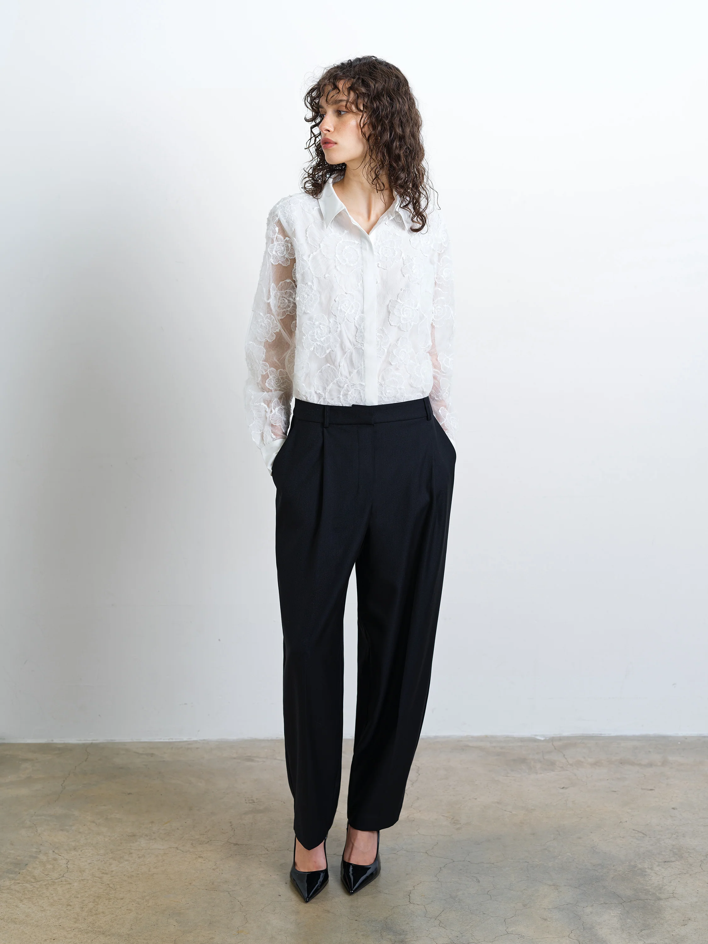 Ruchi Floral Lace Long Sleeve Shirt - Image 4