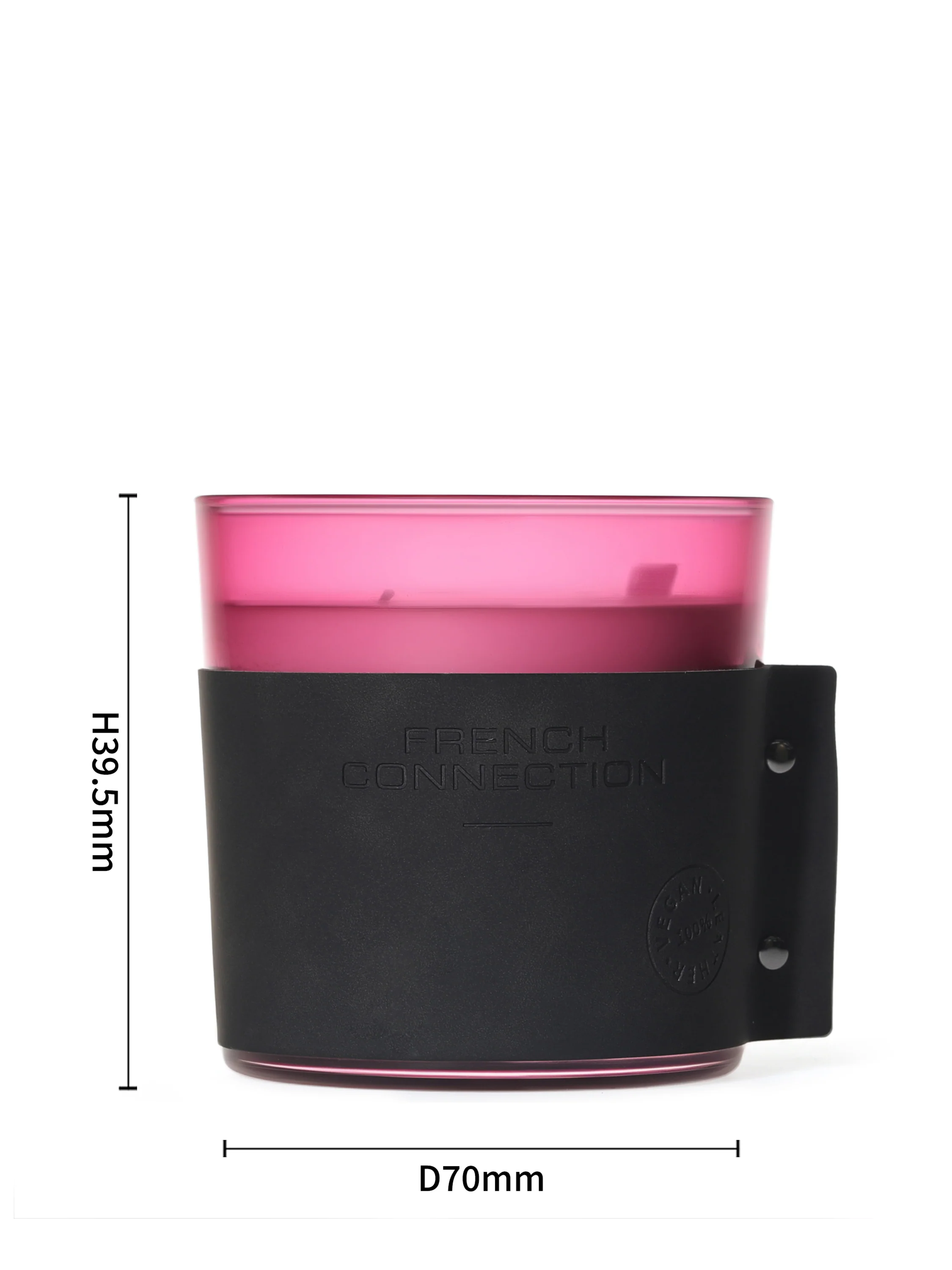Dark Rum & Rose Vegan Leather Candle - Image 4