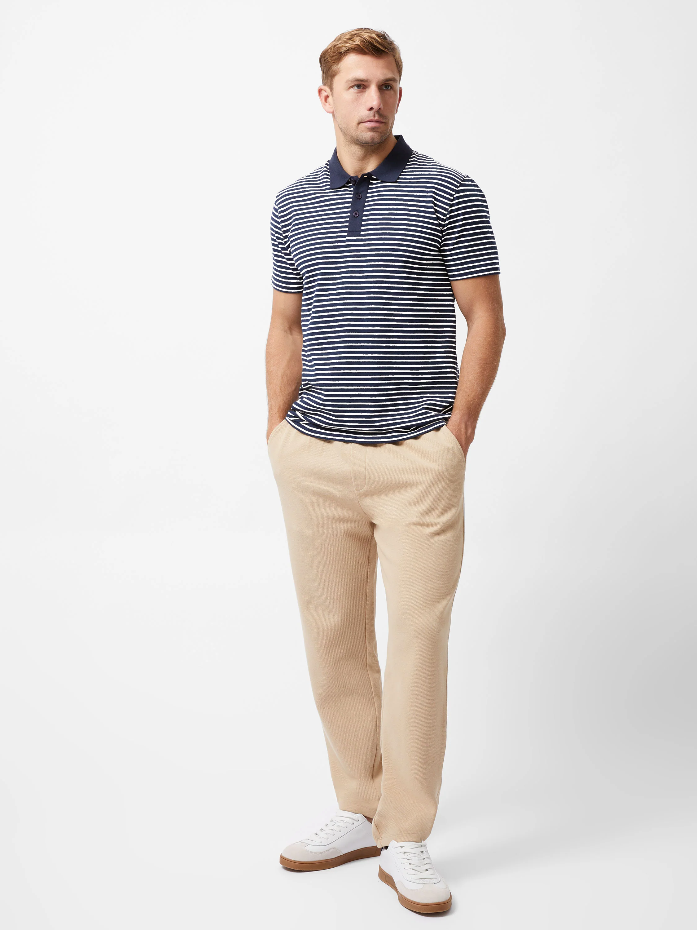 Short Sleeve Regular Stripe Polo Shirt - Image 3