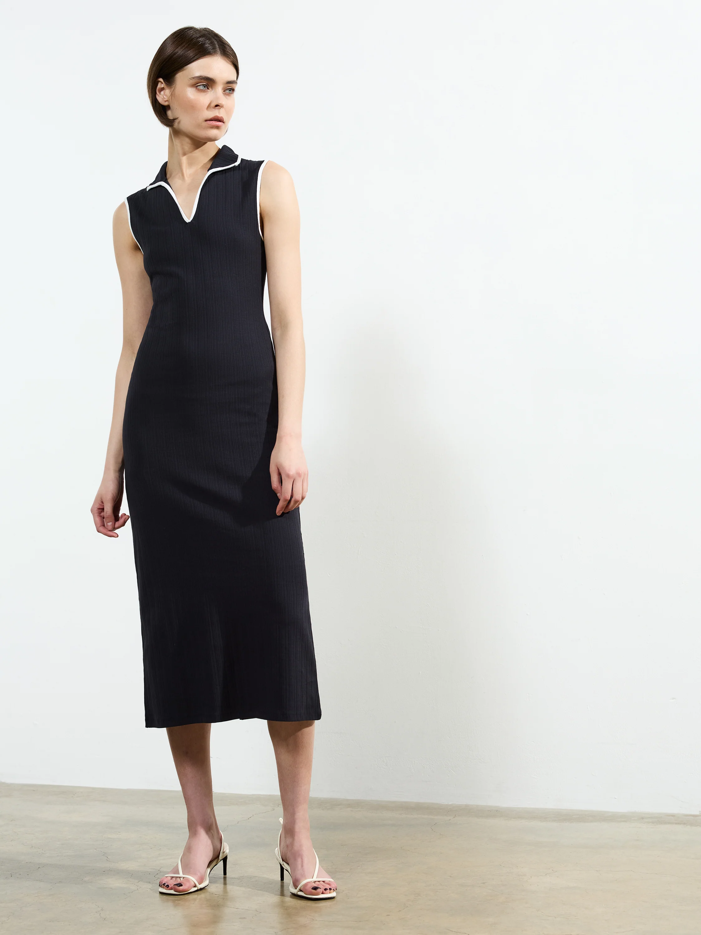 Sassia Rib Polo Neck Midi
