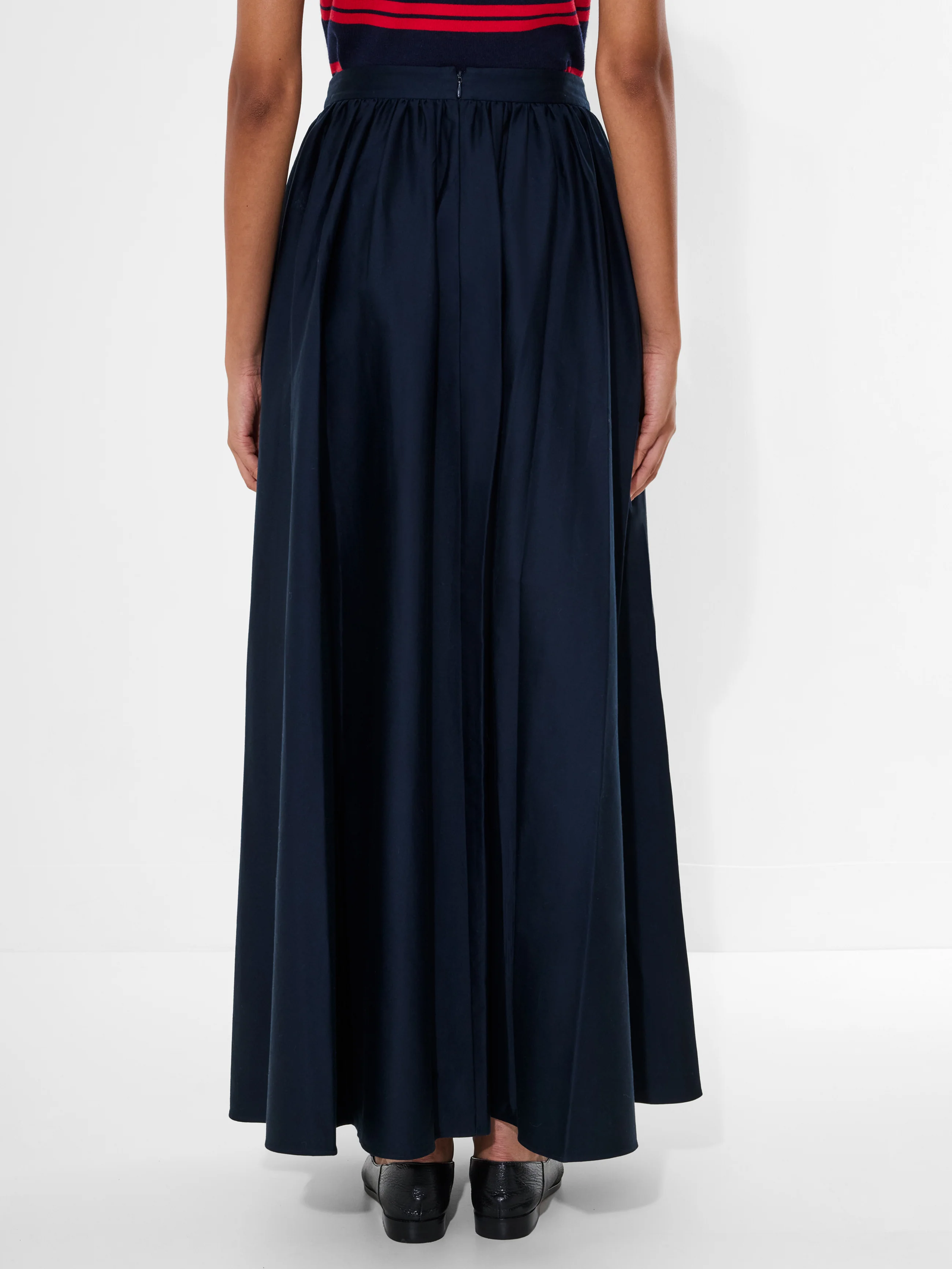Sateen Weave Cotton Maxi Skirt - Image 5