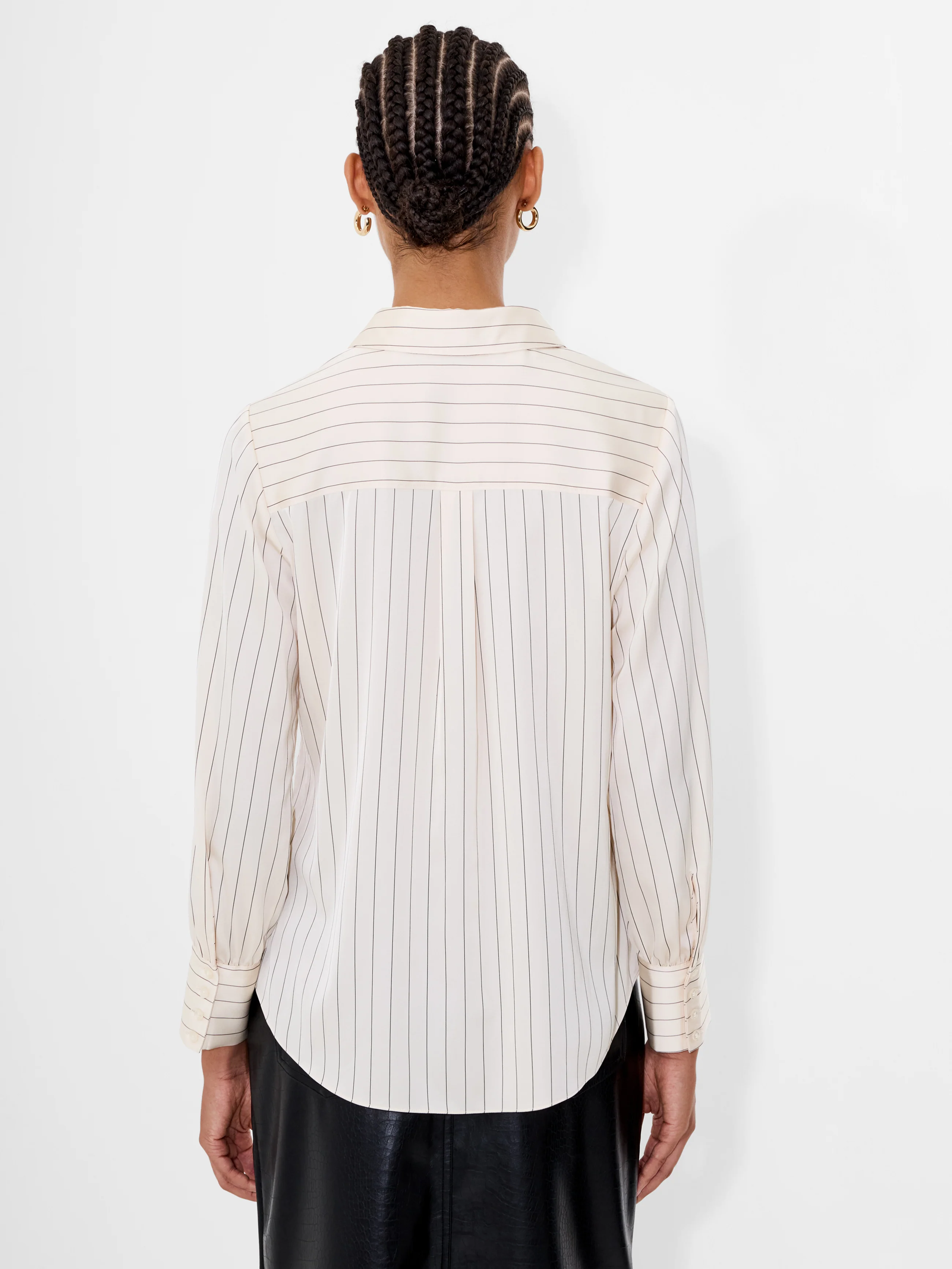 Satin Pinstripe Blouse - Image 5