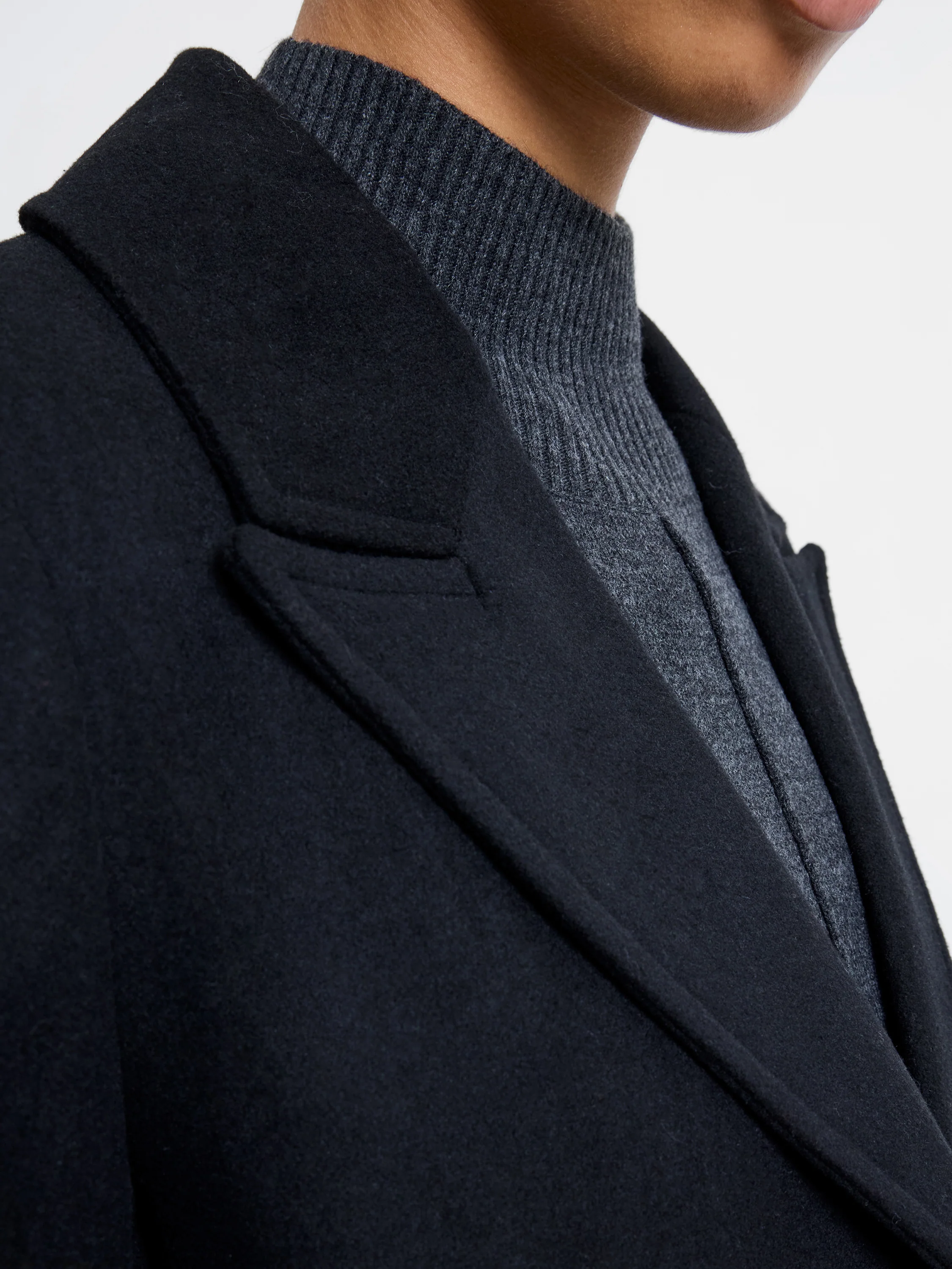 Single Breasted Wool Blend Coat - Image 4