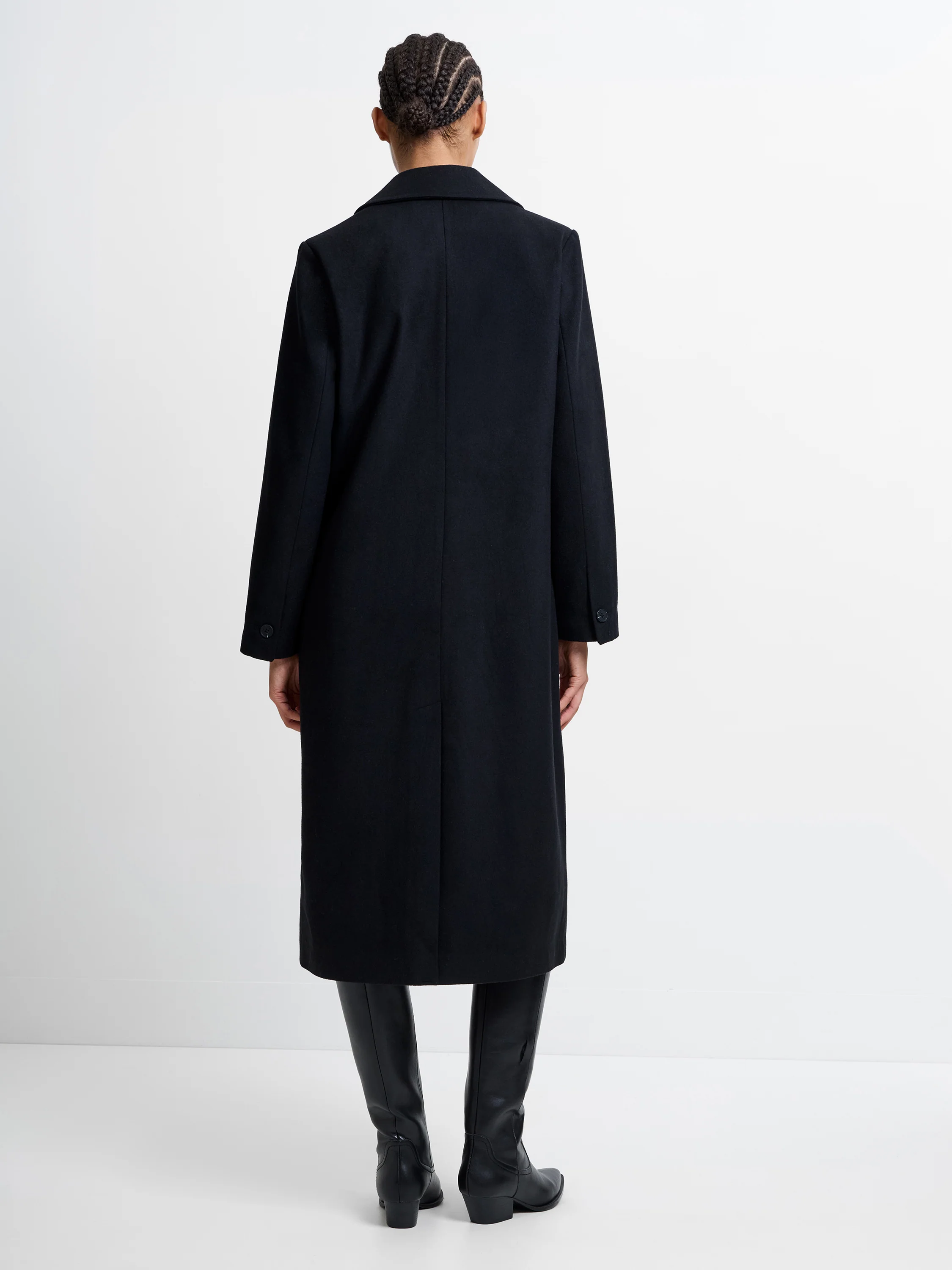 Single Breasted Wool Blend Coat - Image 6