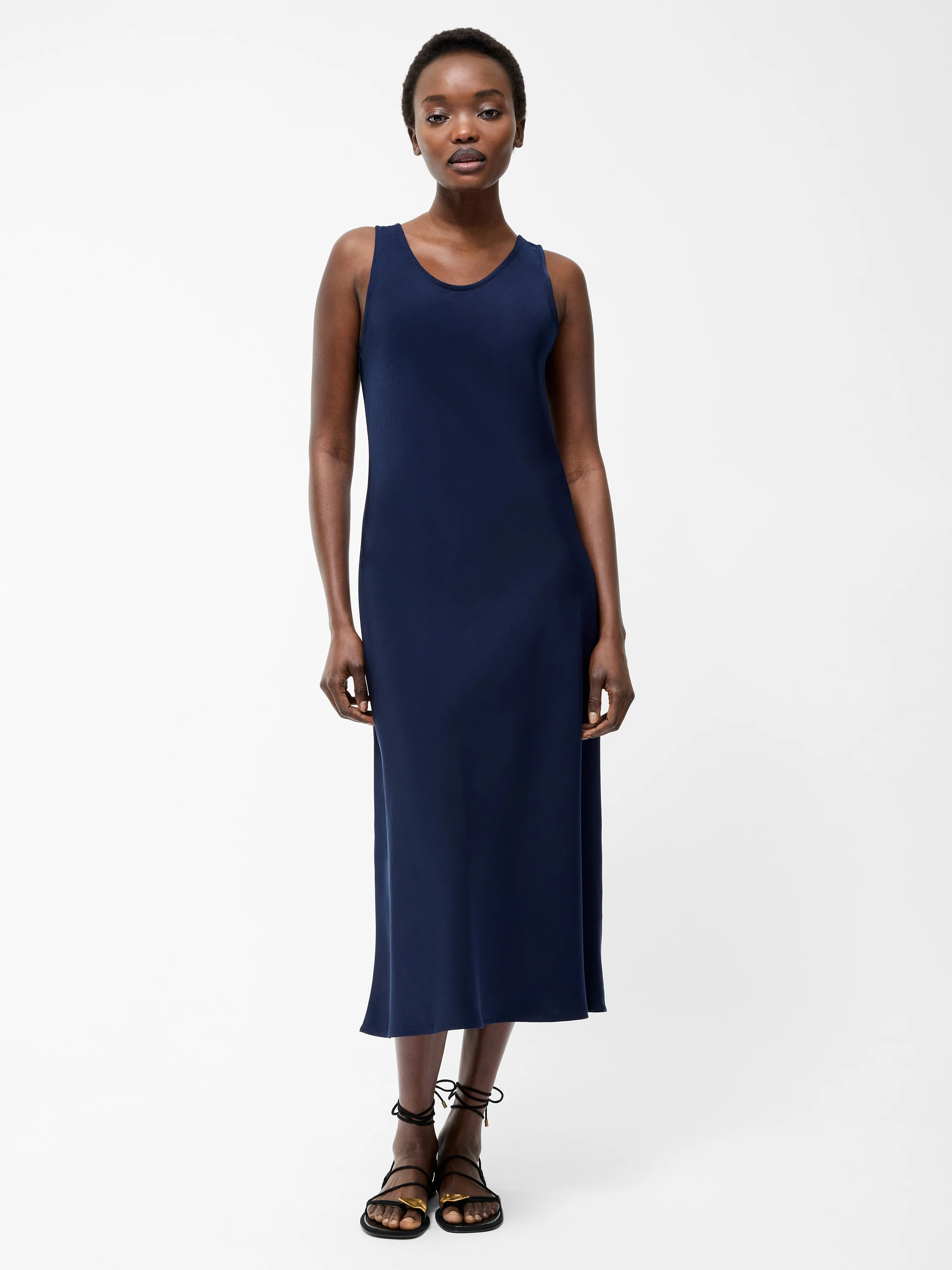 Scoop Satin Slip Dress