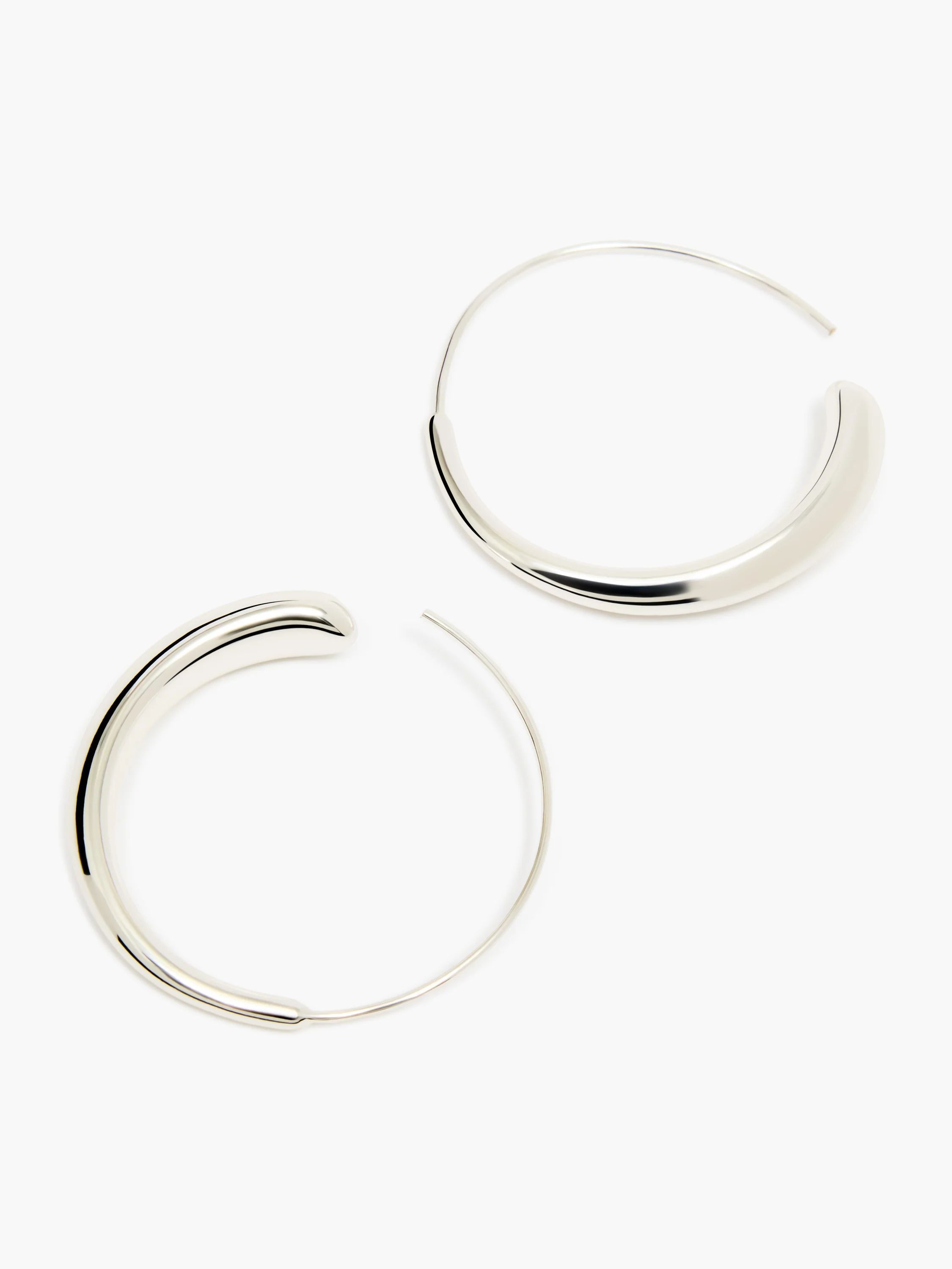 Sculptural Fluid Thread-Through Hoop Earrings - Image 2