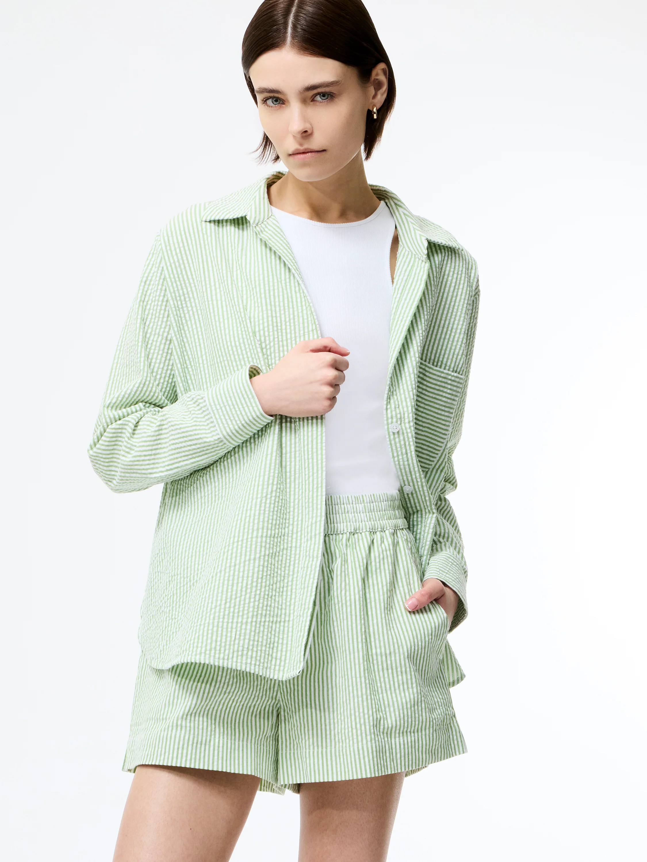 Seersucker Stripe Relaxed Shirt - Image 3
