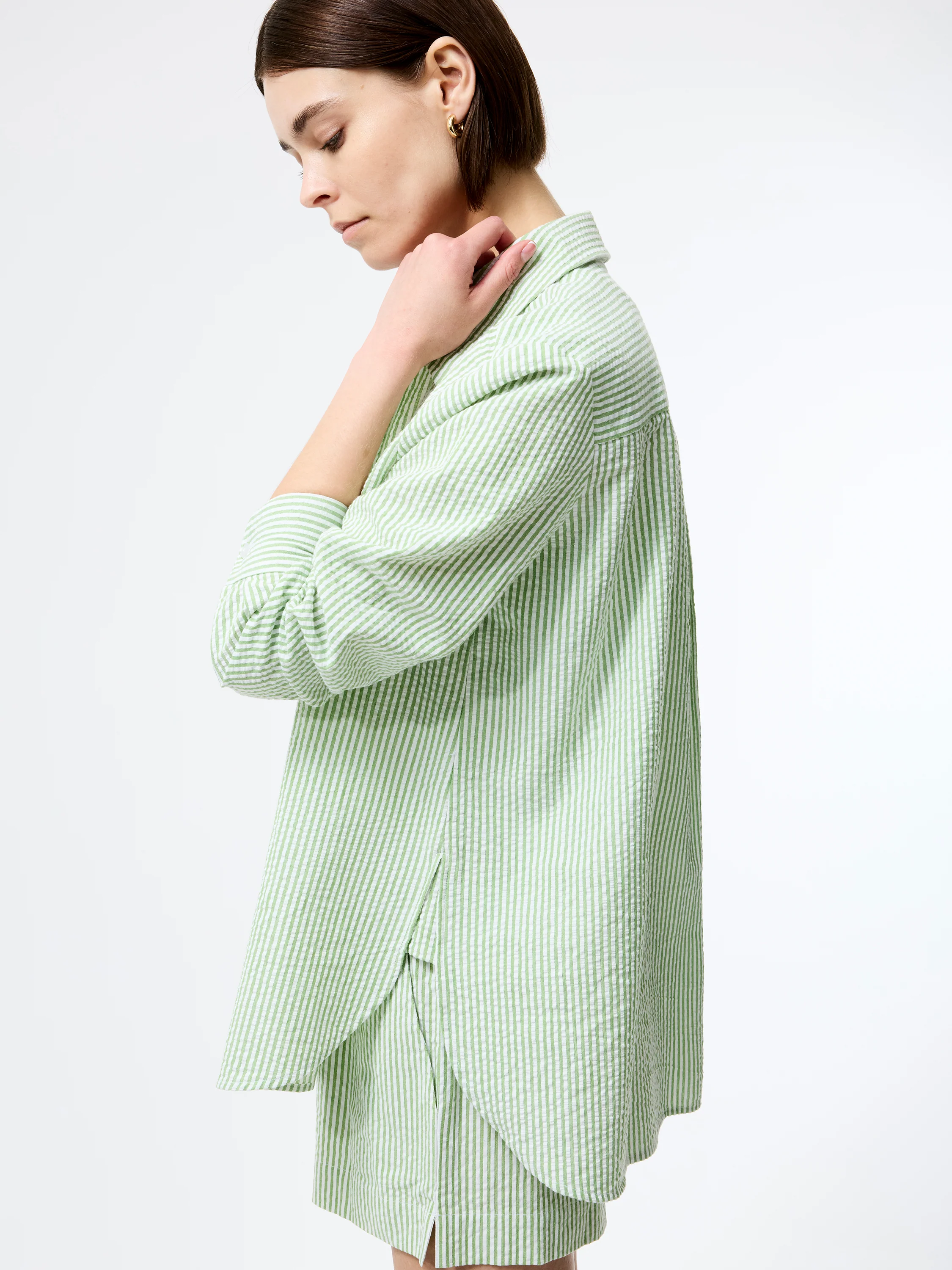 Seersucker Stripe Relaxed Shirt - Image 5
