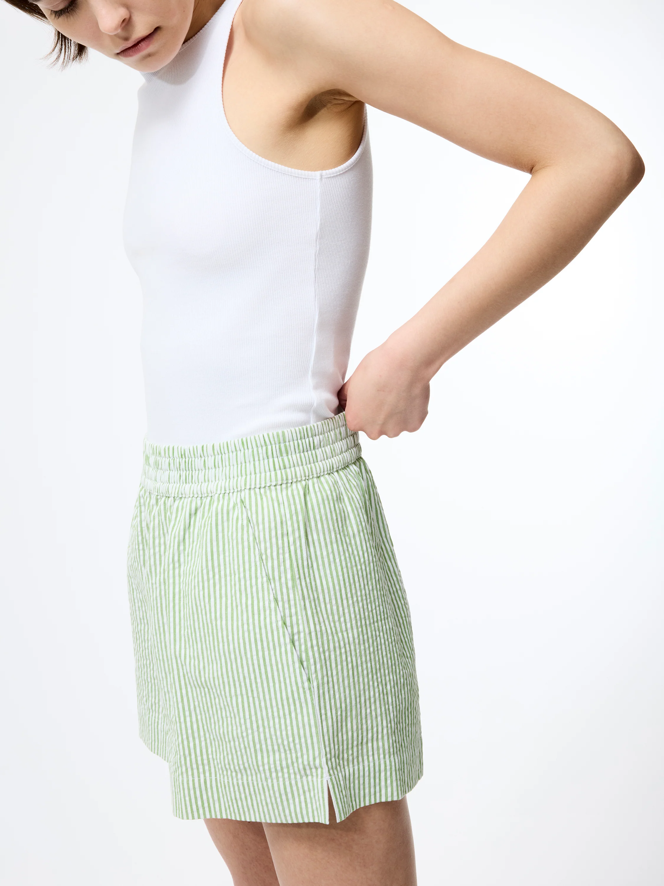 Seersucker Stripe Shorts - Image 3