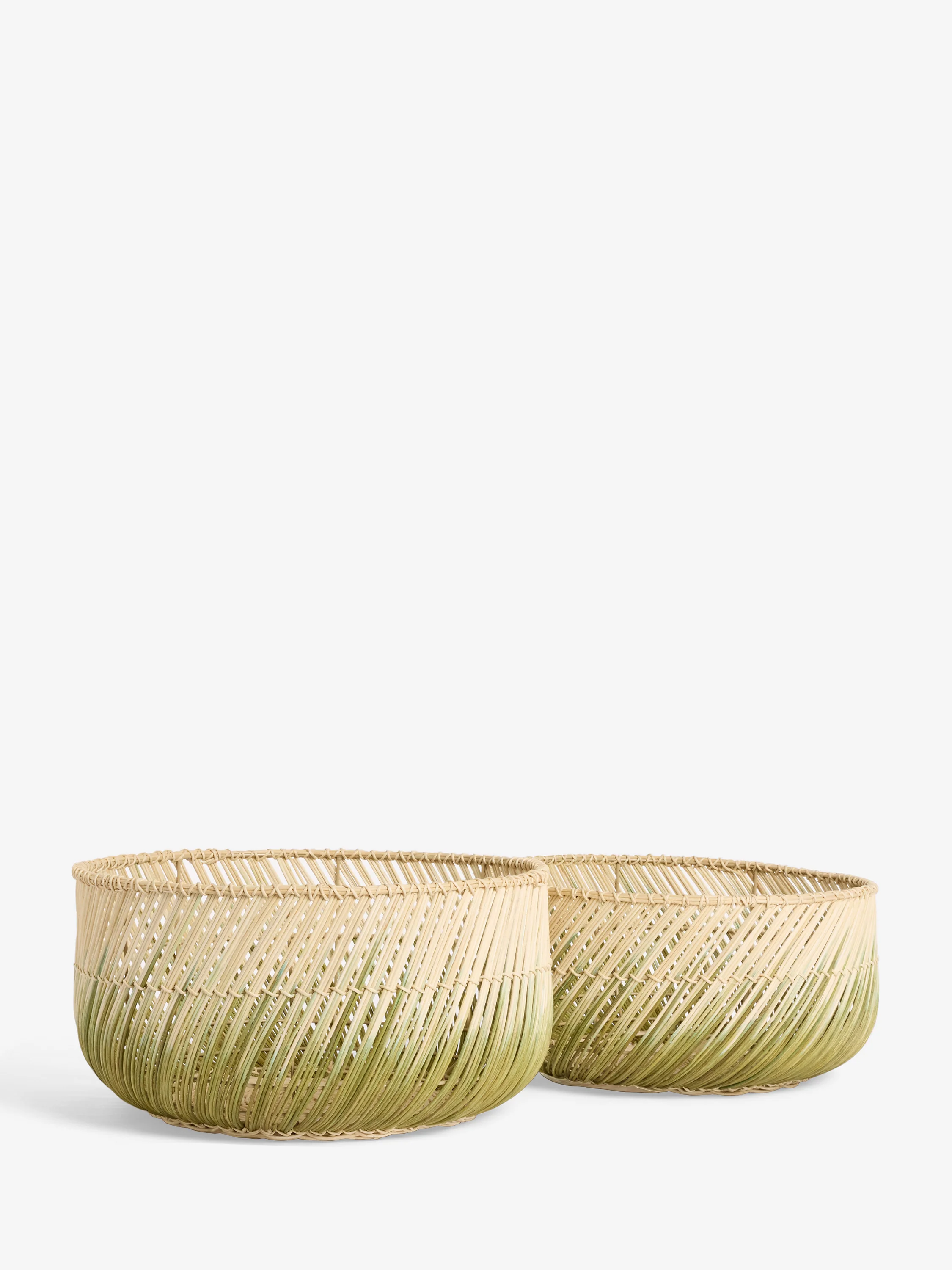 Ombre Rattan Storage Baskets (Set of 2) - Image 5