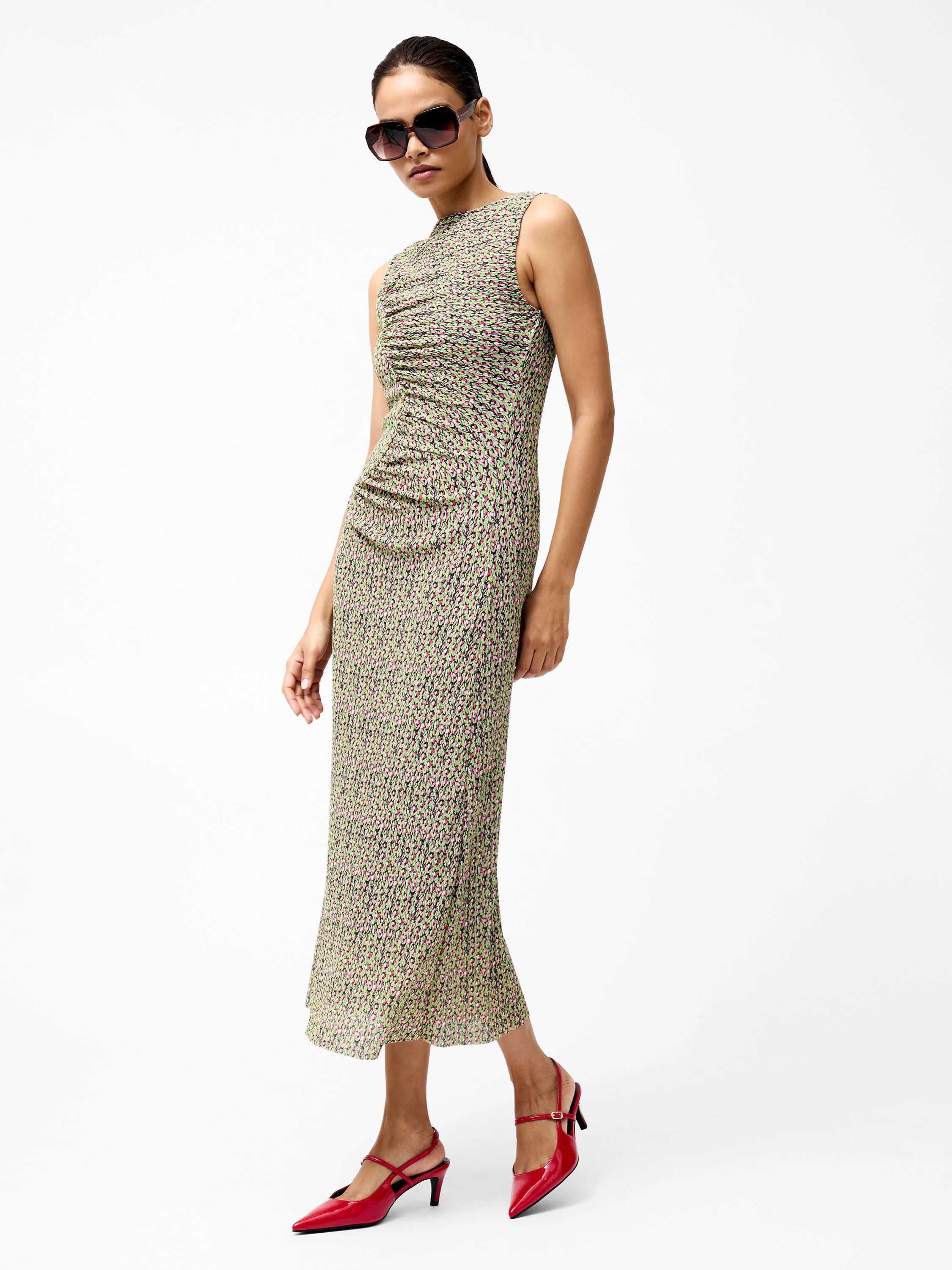 Shannon Ruched Midi Dress - Image 3
