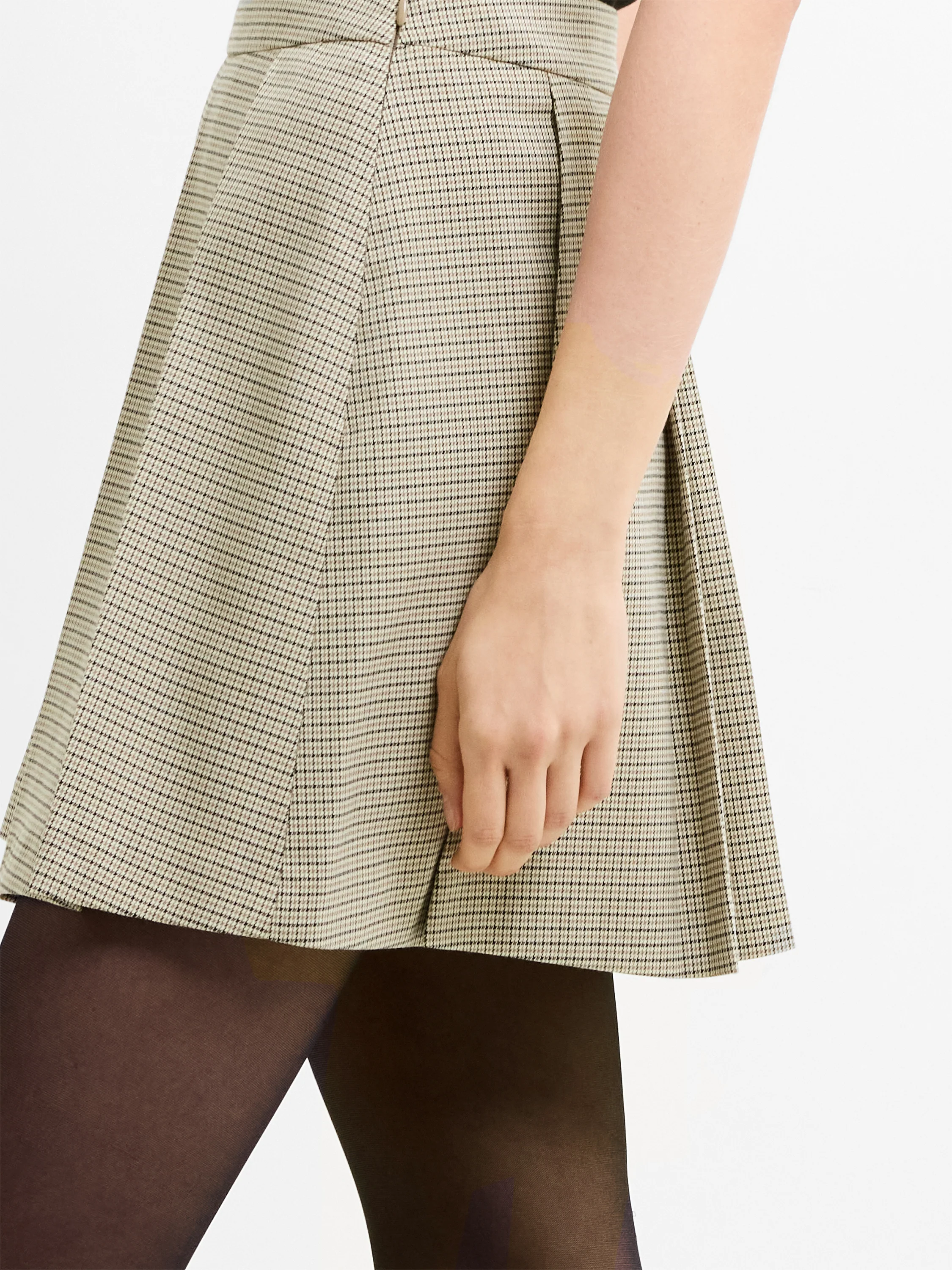 Shayla Prince of Wales Check Pleated Mini Skirt - Image 4