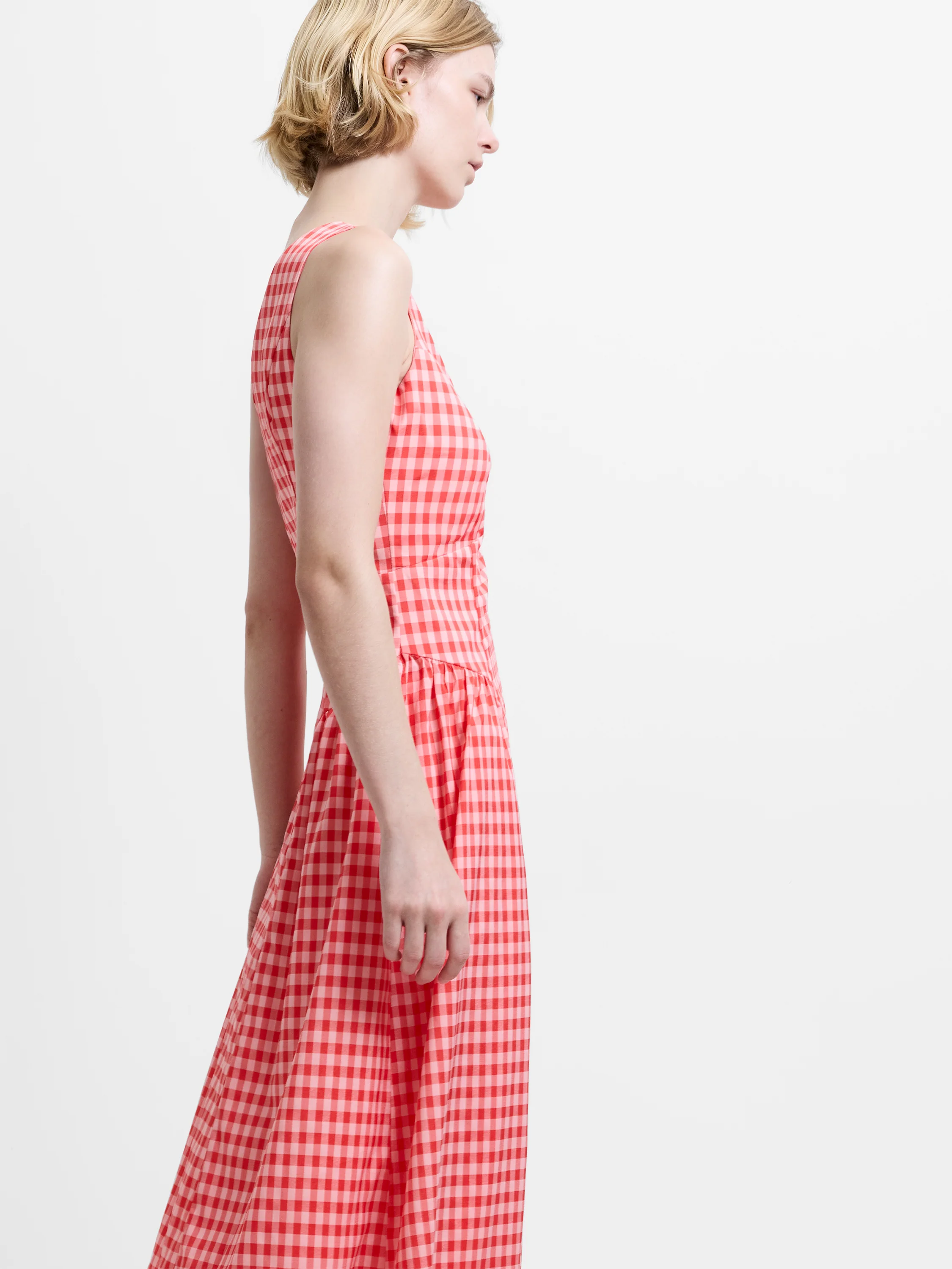 Sheila Voluminous Gingham Midi Dress - Image 3
