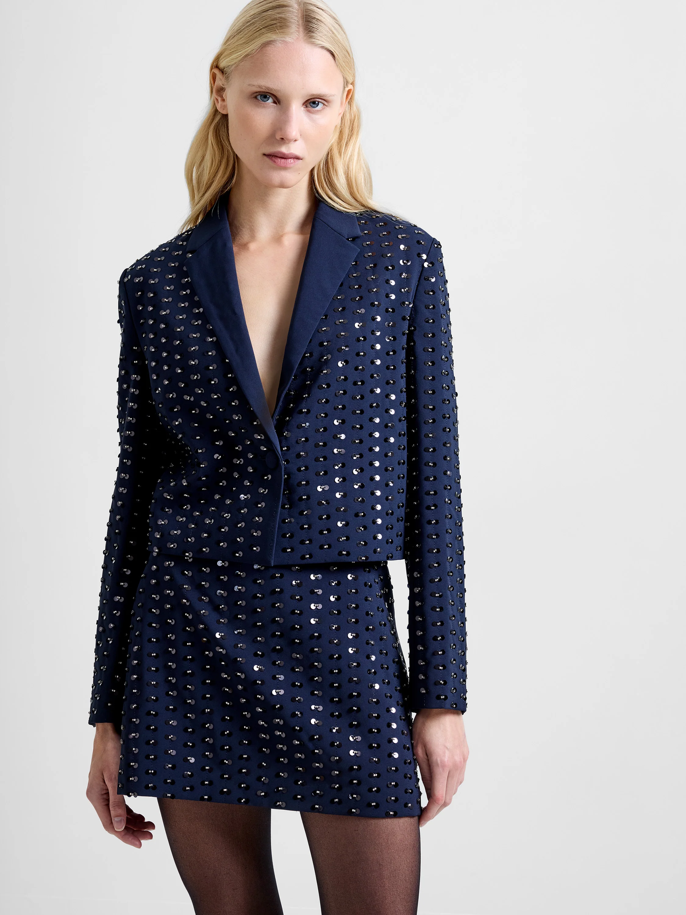 Sherry Embellished Cropped Blazer