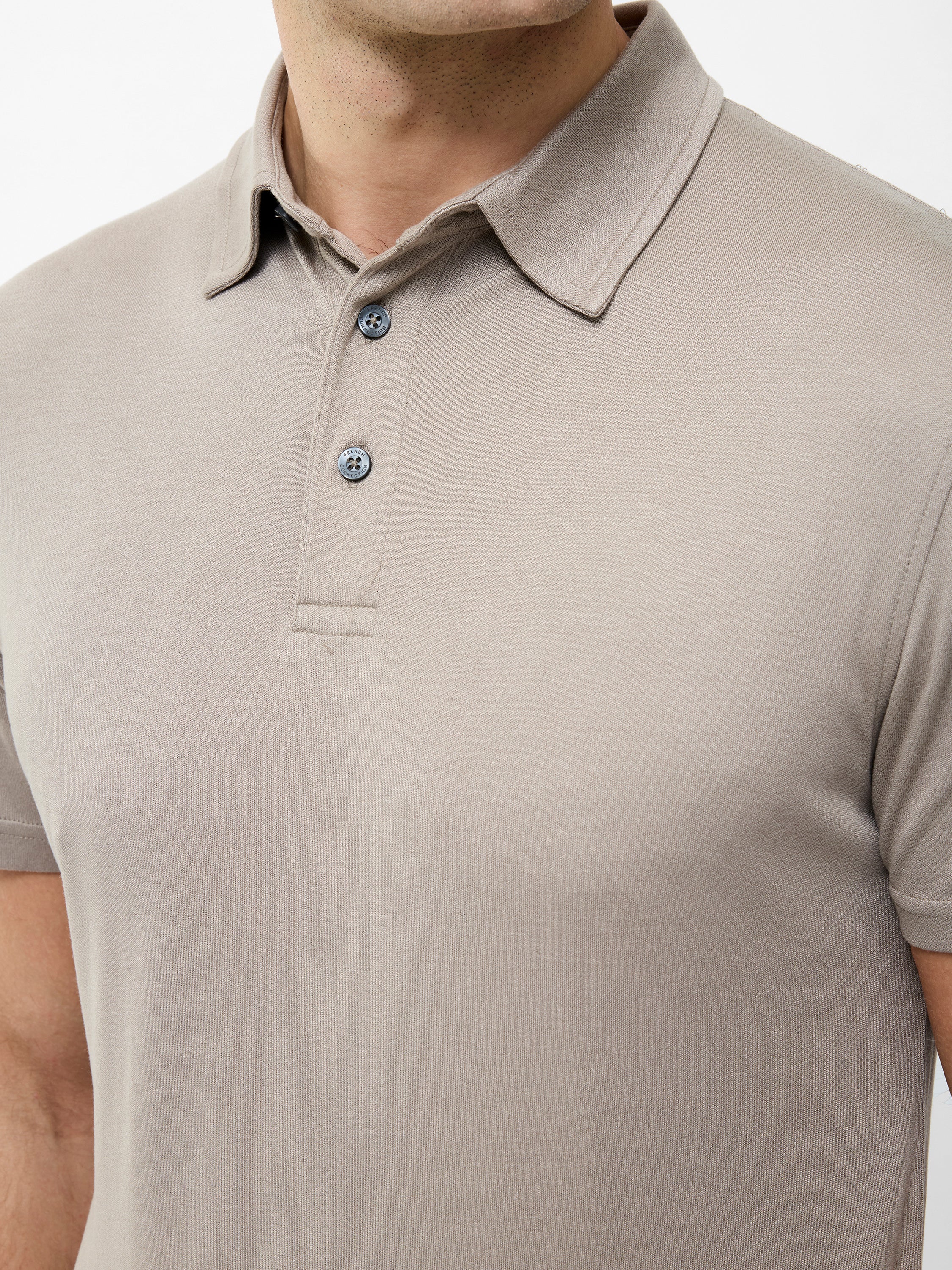 Short Sleeve Interlock Knit Button Polo Shirt - Image 2