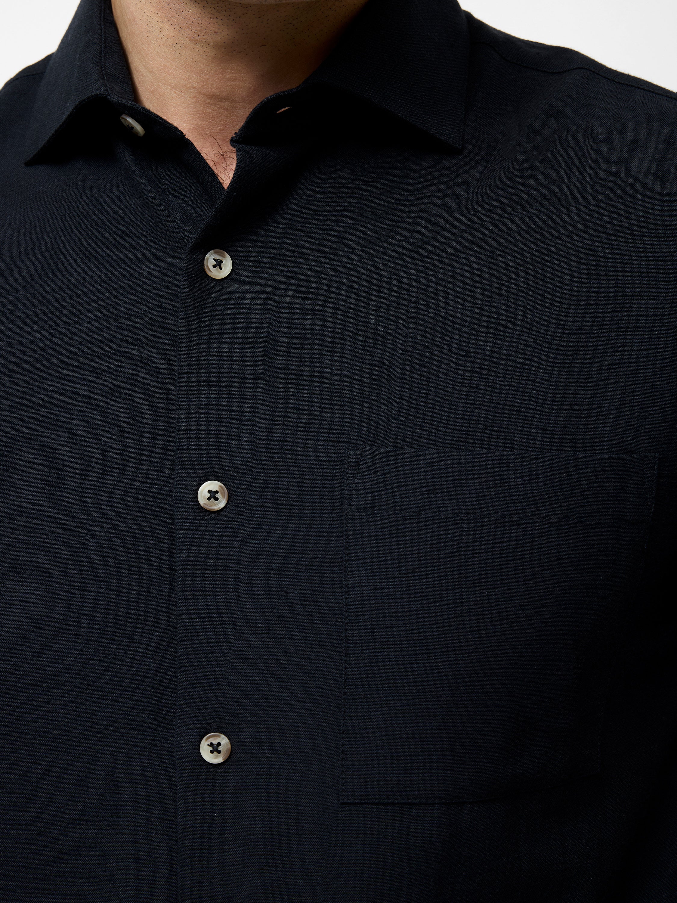 Short Sleeve Linen Blend Shirt - Image 2