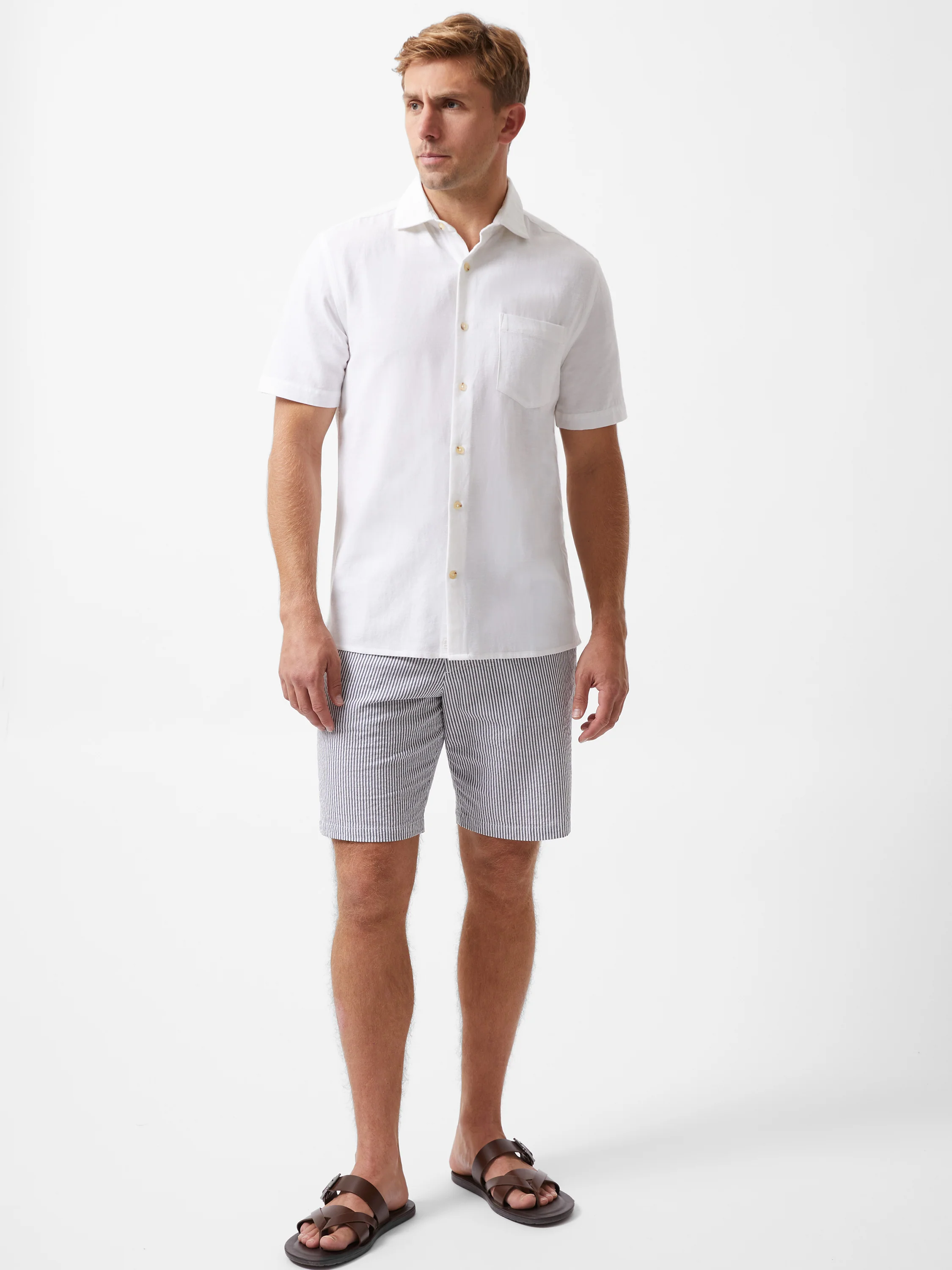Short Sleeve Linen Blend Shirt - Image 2