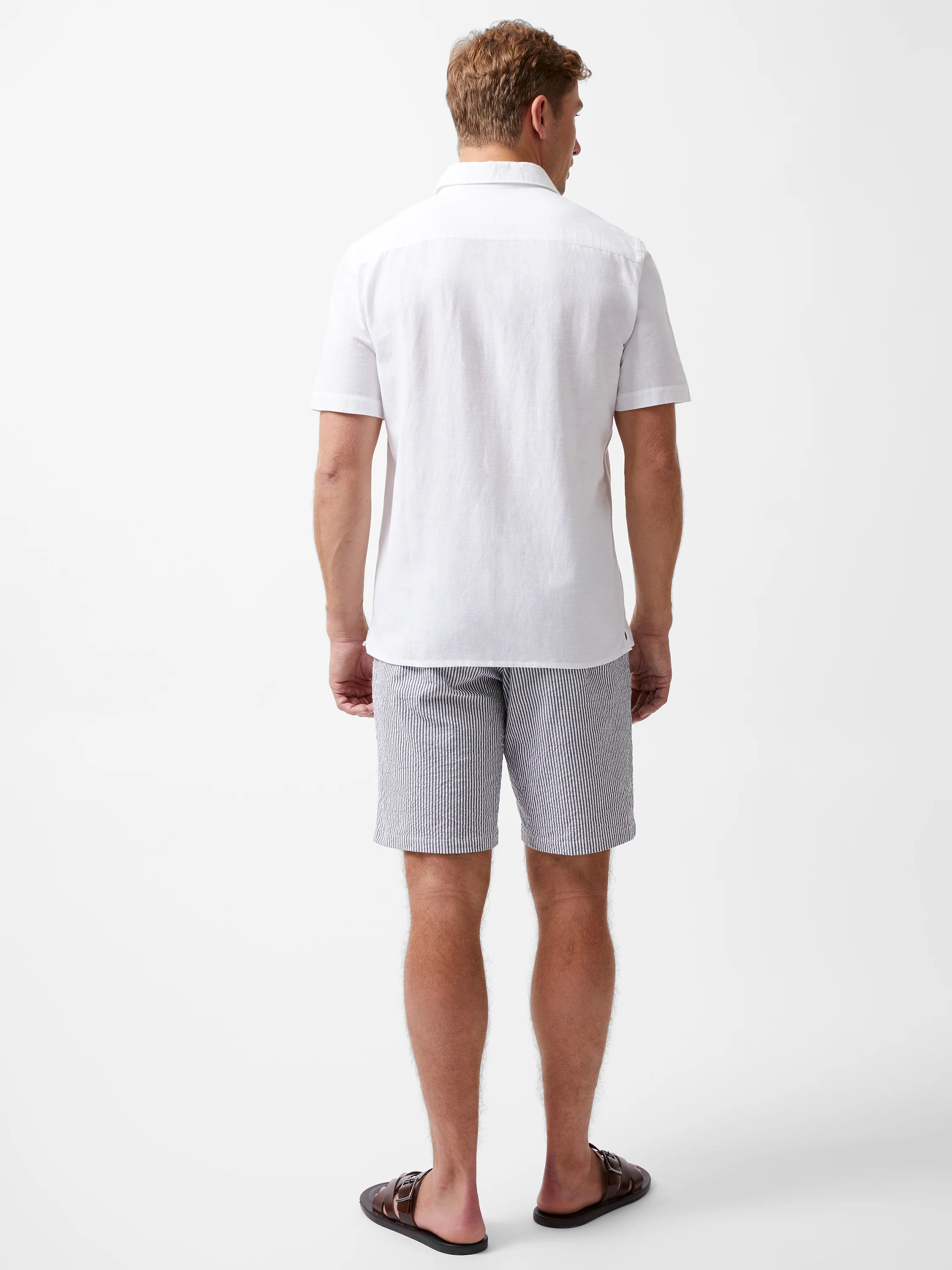 Short Sleeve Linen Blend Shirt - Image 4