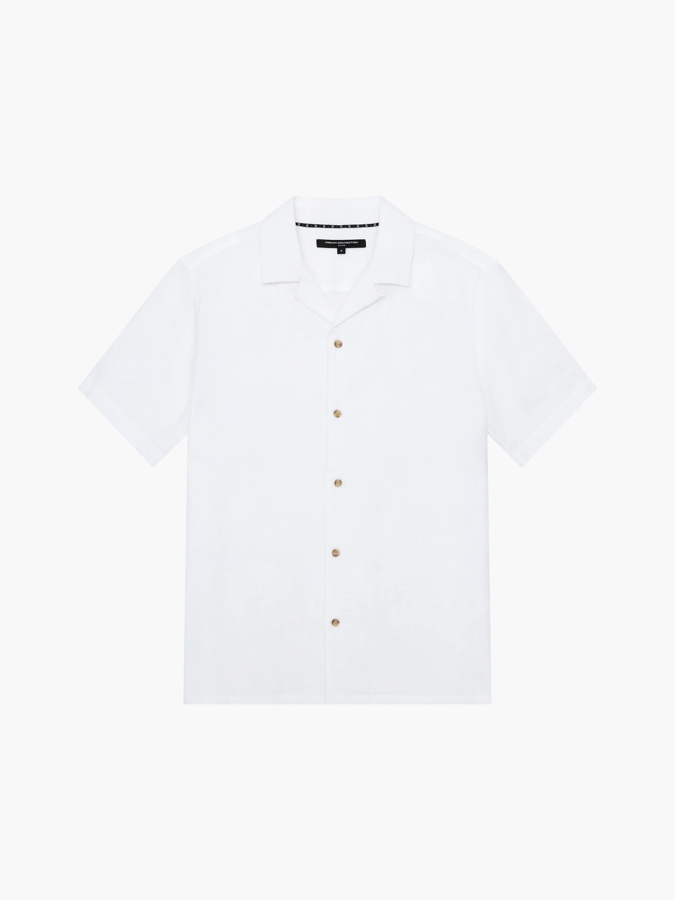 Short Sleeve Matty Weave Revere Shirt - Image 6