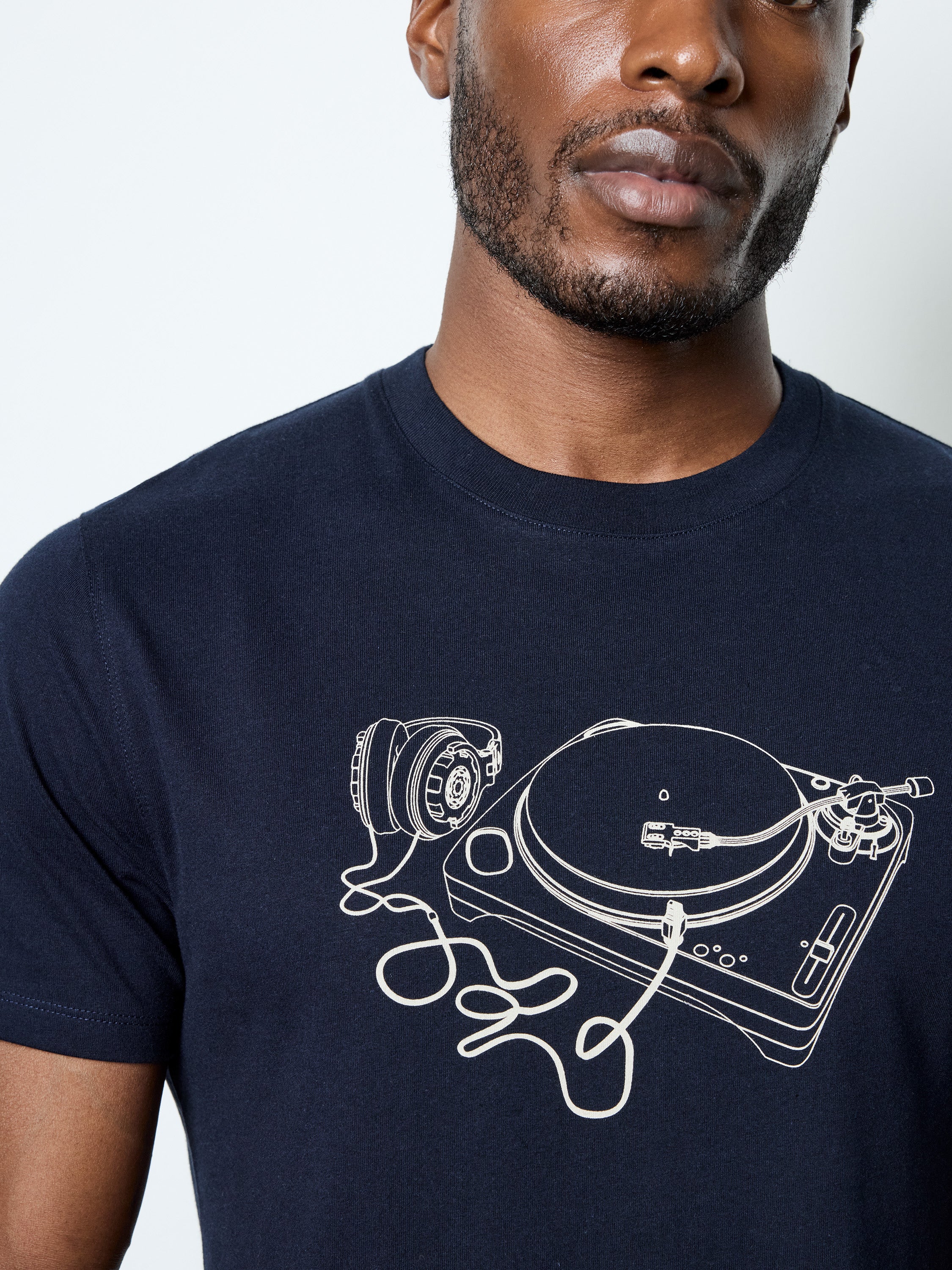 Short Sleeve Organic Turntable Graphic T-Shirt - Image 3